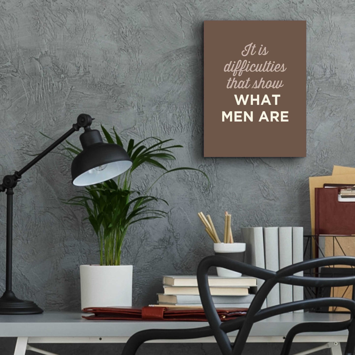 Epic Art 'What Men Are' by GraphINC, Acrylic Glass Wall Art,12x16