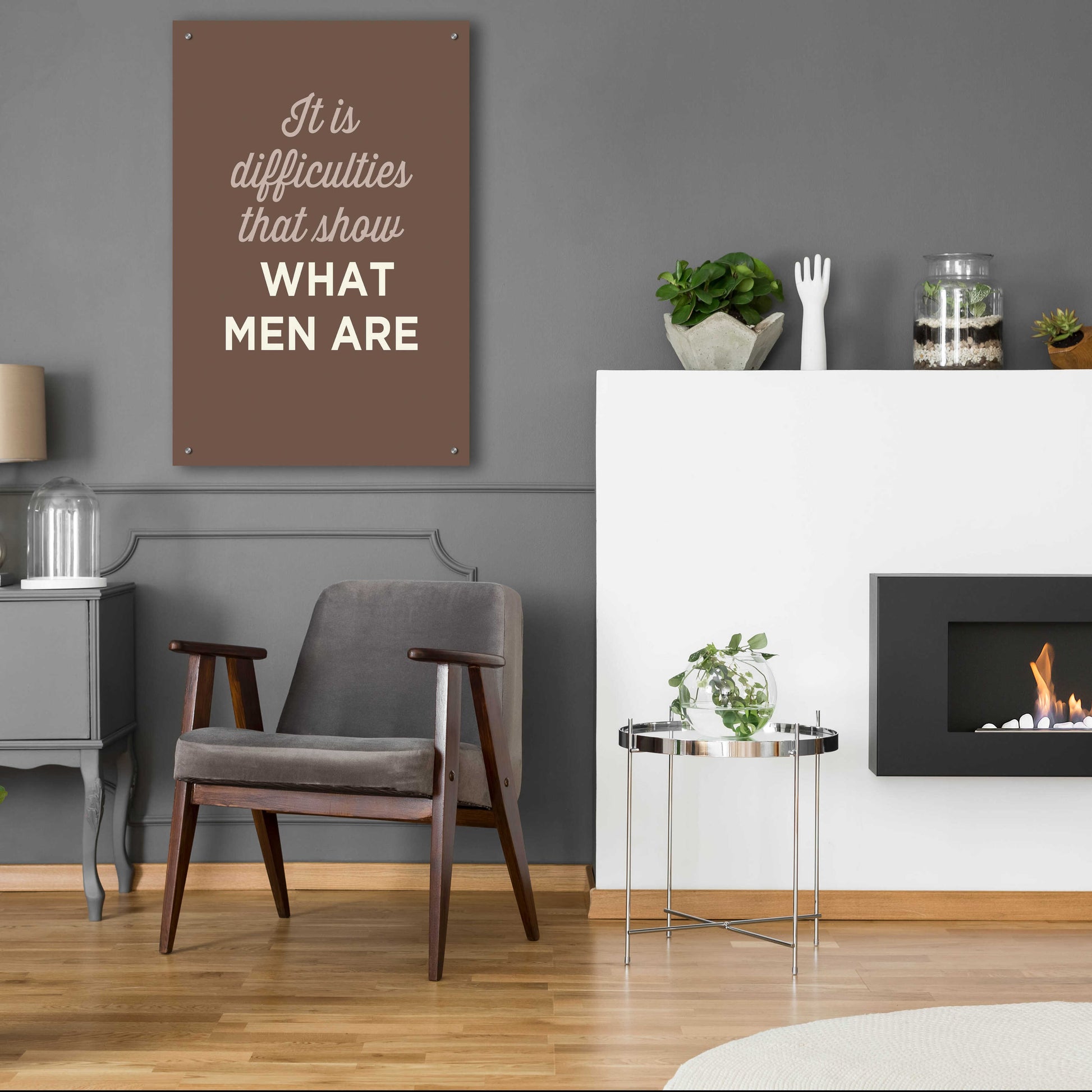 Epic Art 'What Men Are' by GraphINC, Acrylic Glass Wall Art,24x36