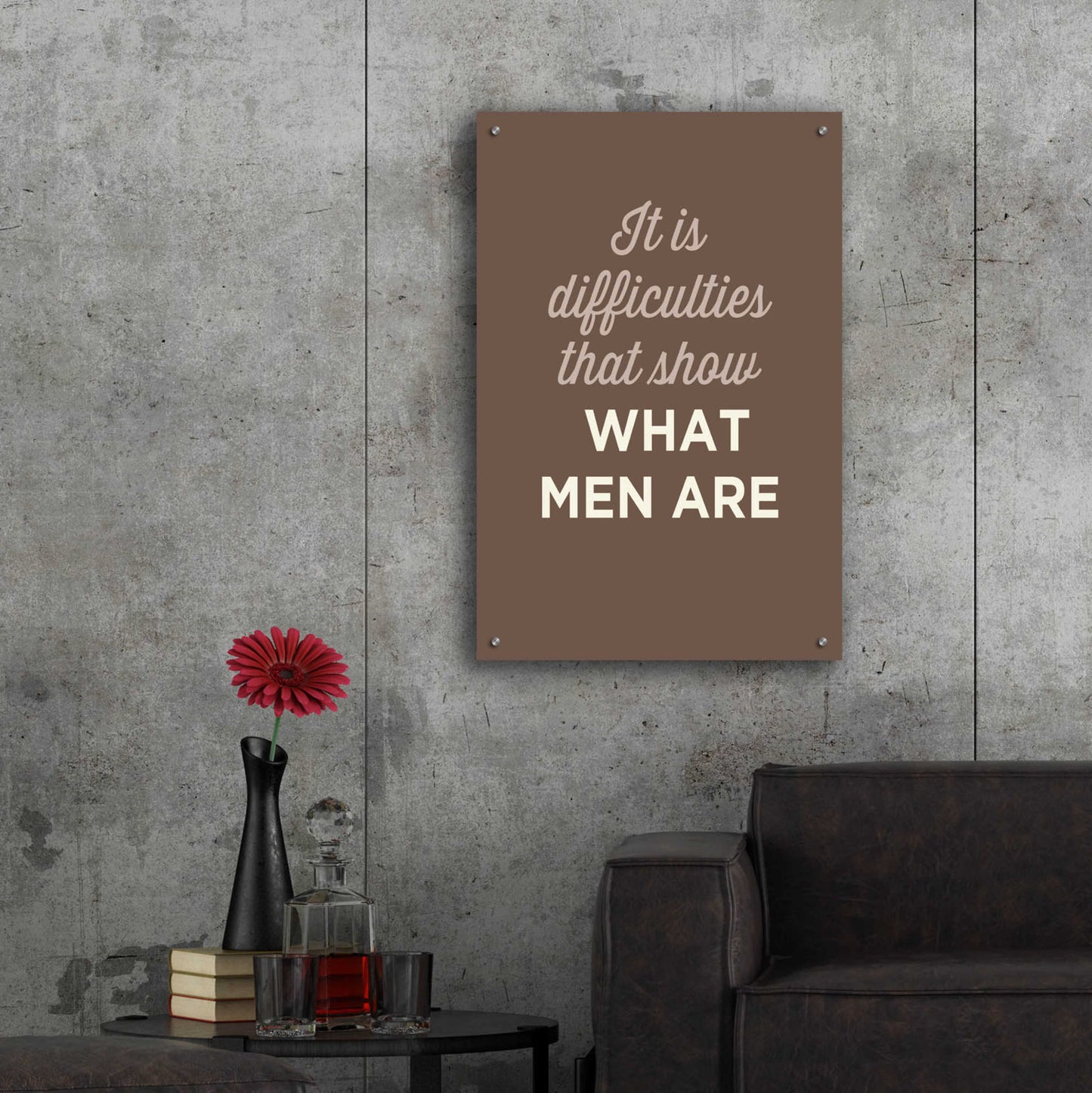 Epic Art 'What Men Are' by GraphINC, Acrylic Glass Wall Art,24x36