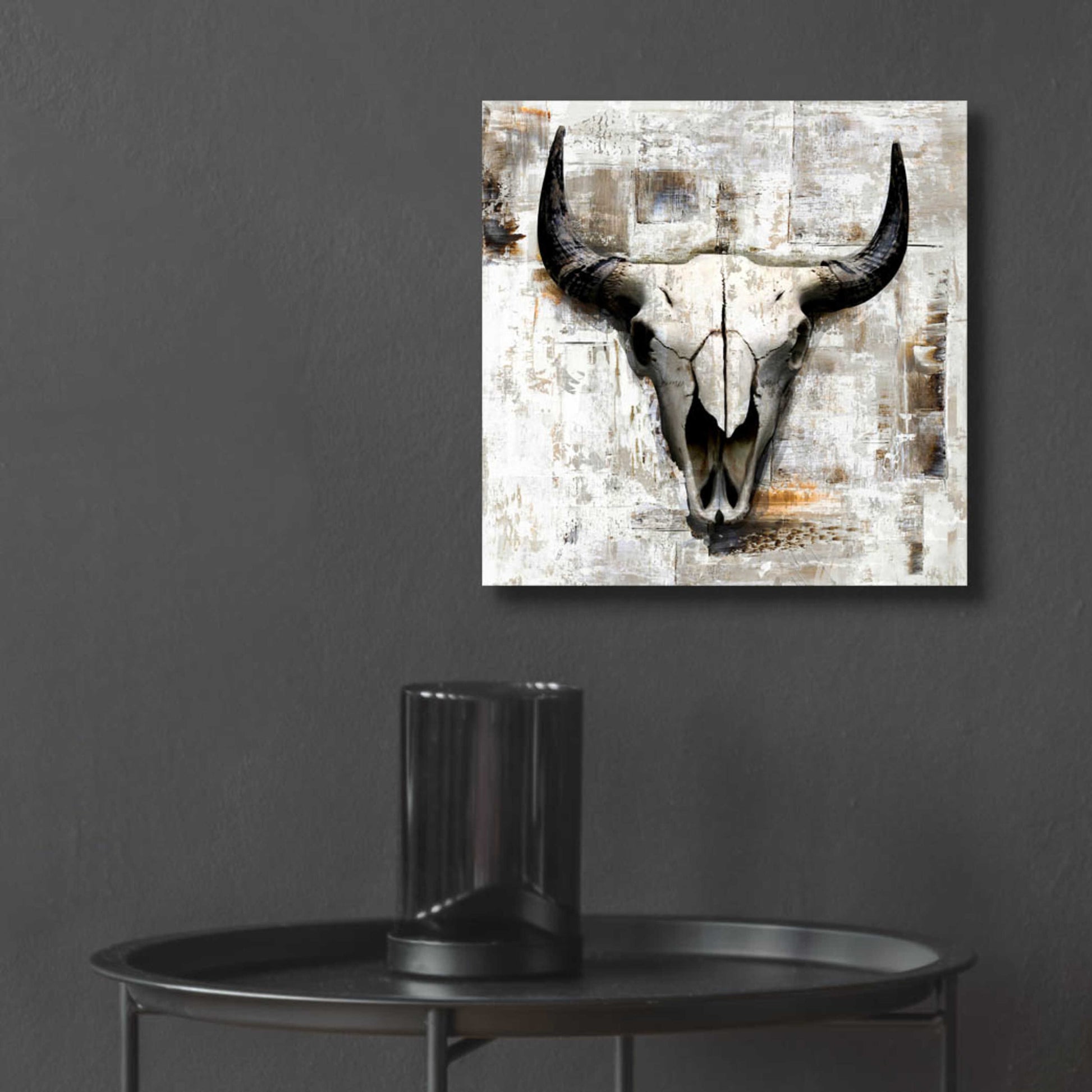 Epic Art 'White Cowskull' by GraphINC, Acrylic Glass Wall Art,12x12