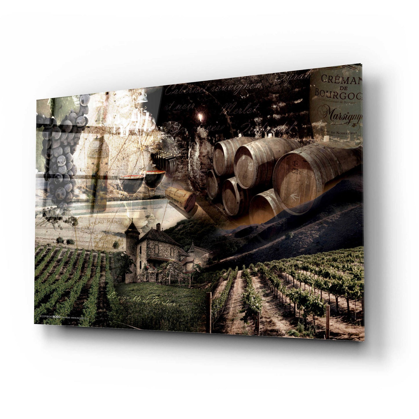 Epic Art 'Wine' by GraphINC, Acrylic Glass Wall Art,24x16