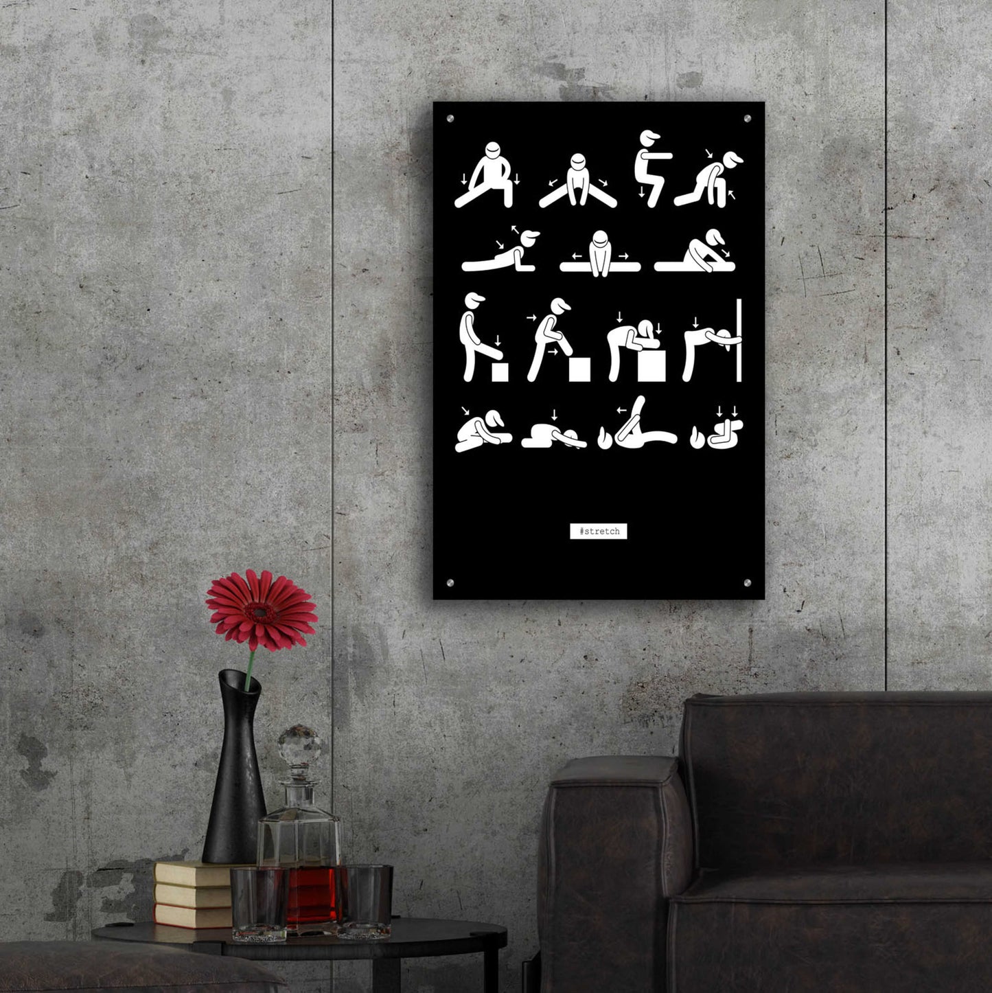 Epic Art 'Workout' by GraphINC, Acrylic Glass Wall Art,24x36