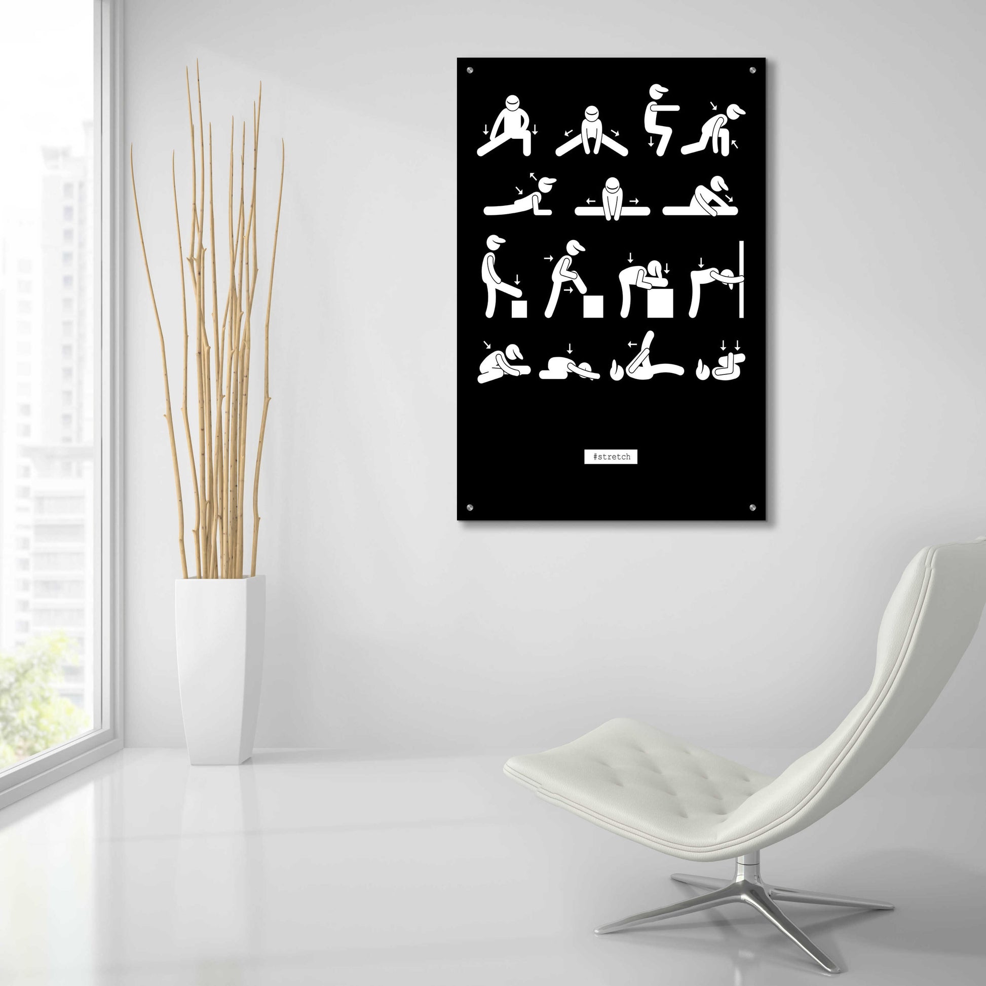 Epic Art 'Workout' by GraphINC, Acrylic Glass Wall Art,24x36