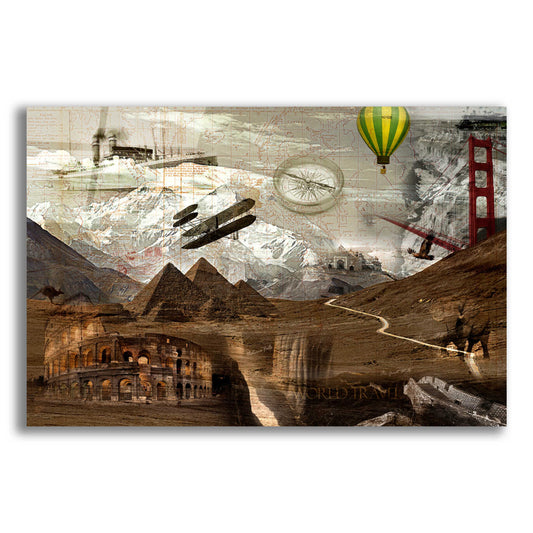 Epic Art 'World Travel' by GraphINC, Acrylic Glass Wall Art