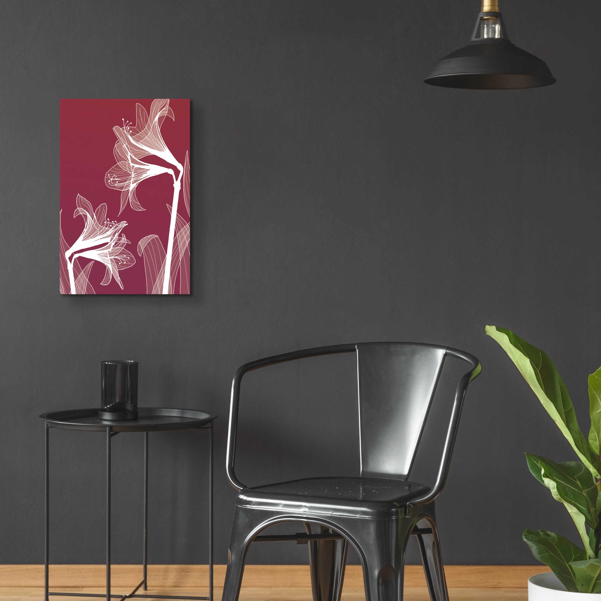 Epic Art 'X-ray Flowers Red' by GraphINC, Acrylic Glass Wall Art,16x24