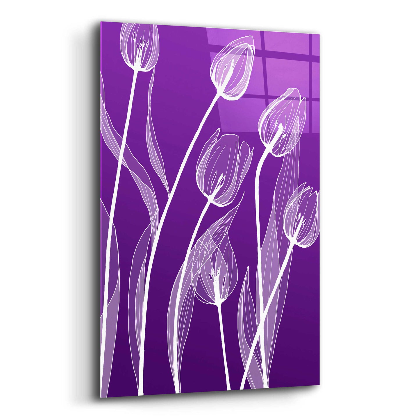 Epic Art 'X-ray Flowers Purple' by GraphINC, Acrylic Glass Wall Art,12x16