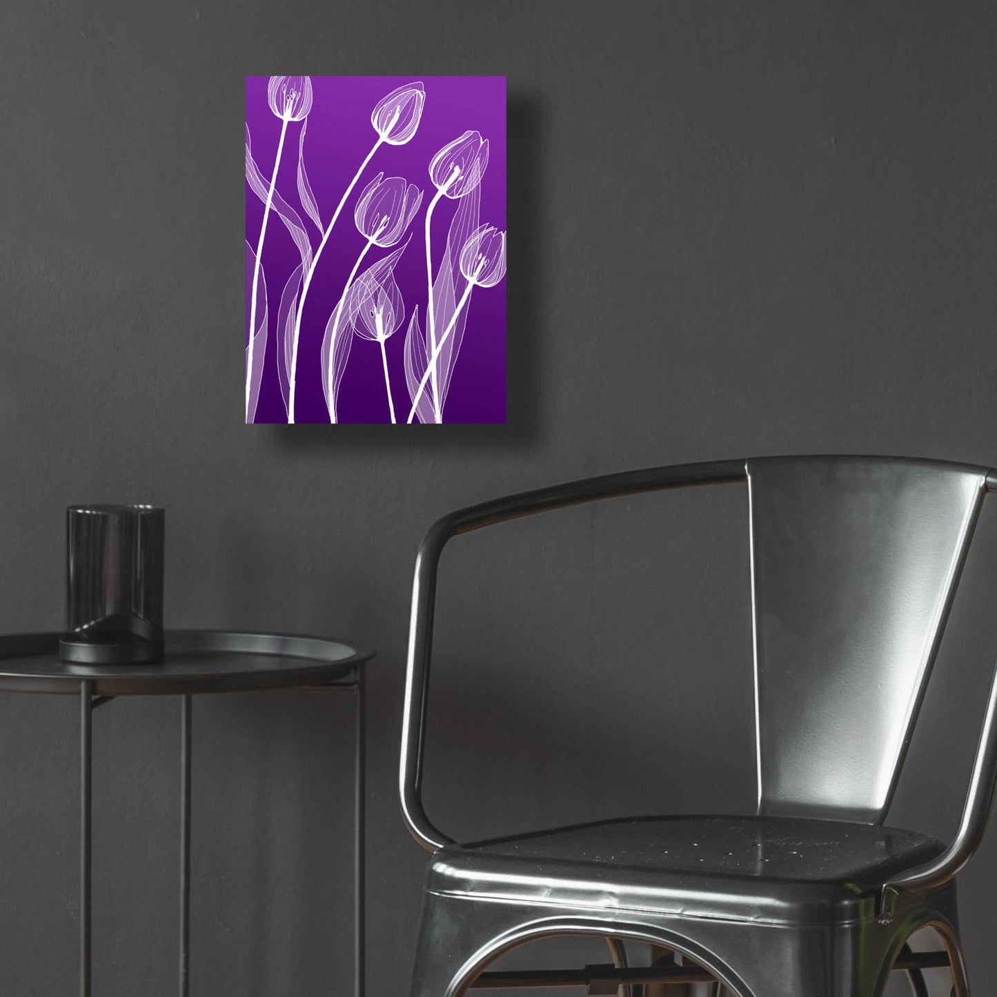 Epic Art 'X-ray Flowers Purple' by GraphINC, Acrylic Glass Wall Art,12x16