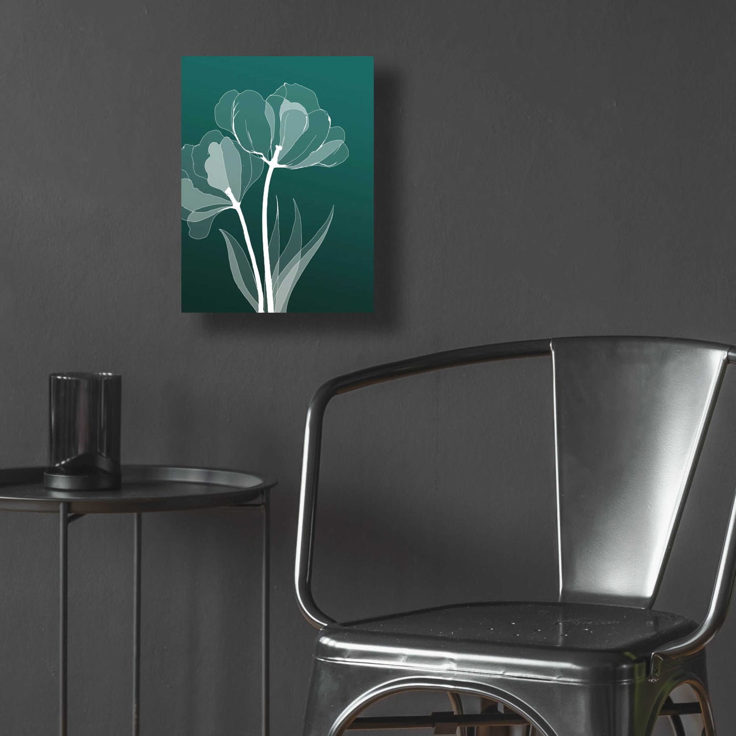 Epic Art 'X-ray Flowers Green' by GraphINC, Acrylic Glass Wall Art,12x16