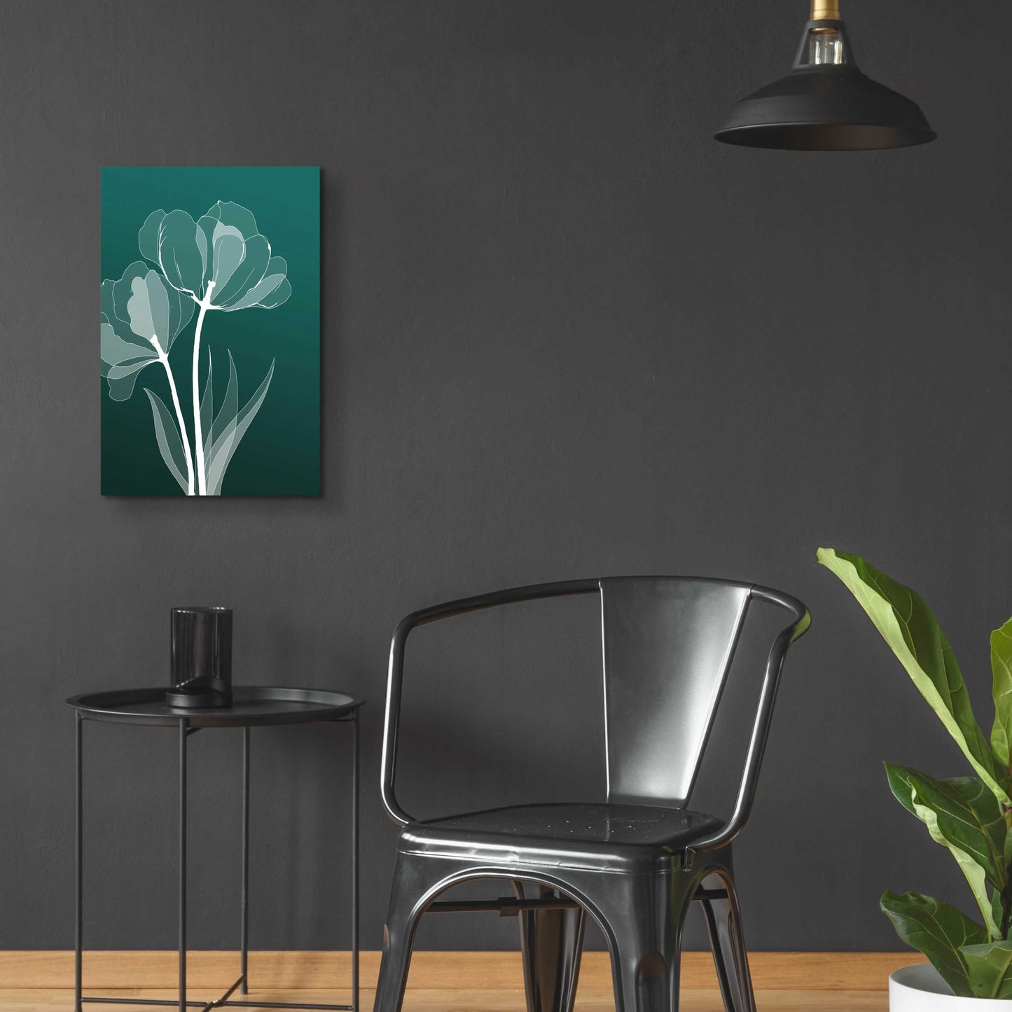 Epic Art 'X-ray Flowers Green' by GraphINC, Acrylic Glass Wall Art,16x24