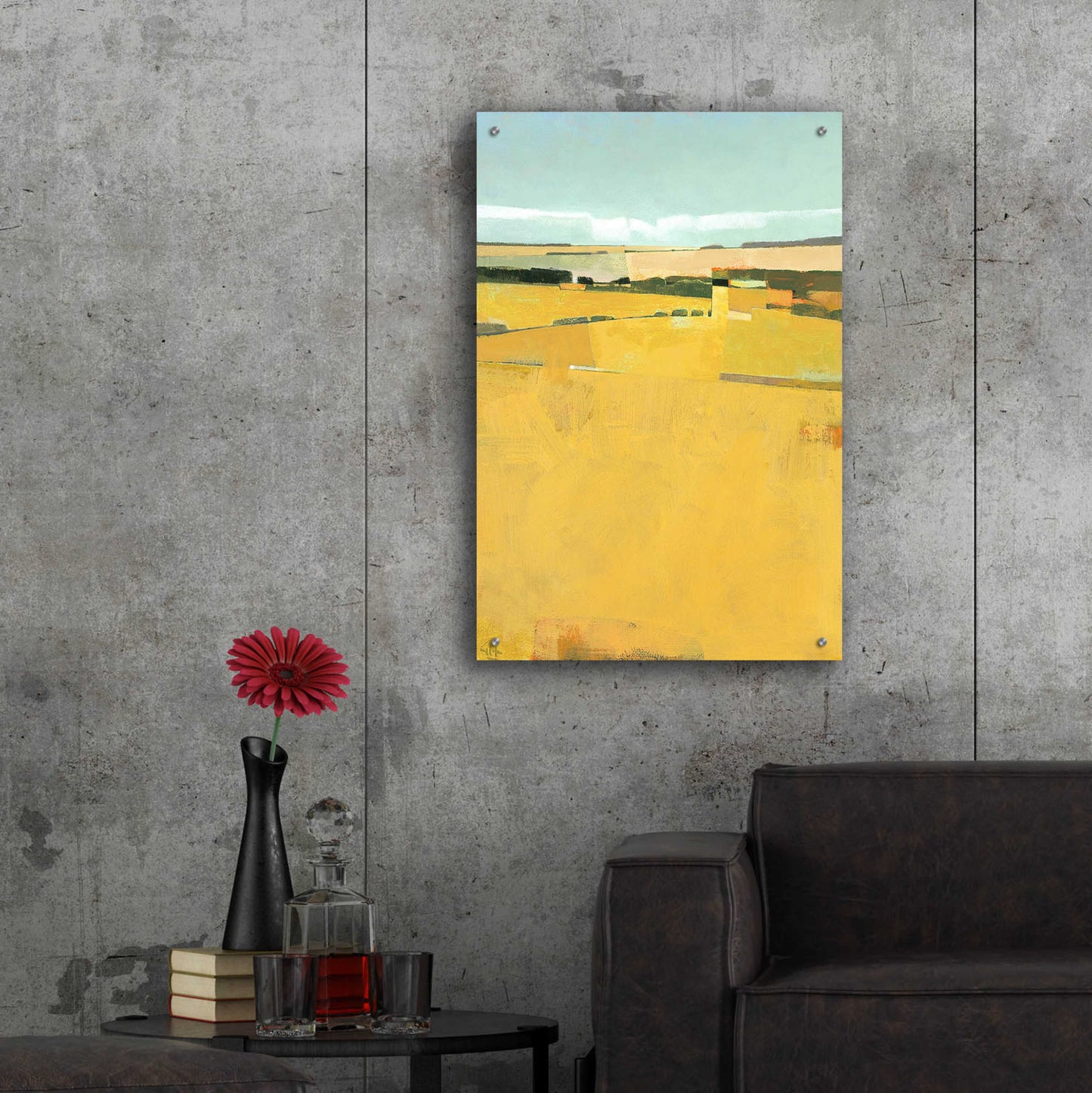 Epic Art 'Fence Lines and Fields' by Greg Hargreaves, Acrylic Glass Wall Art,24x36