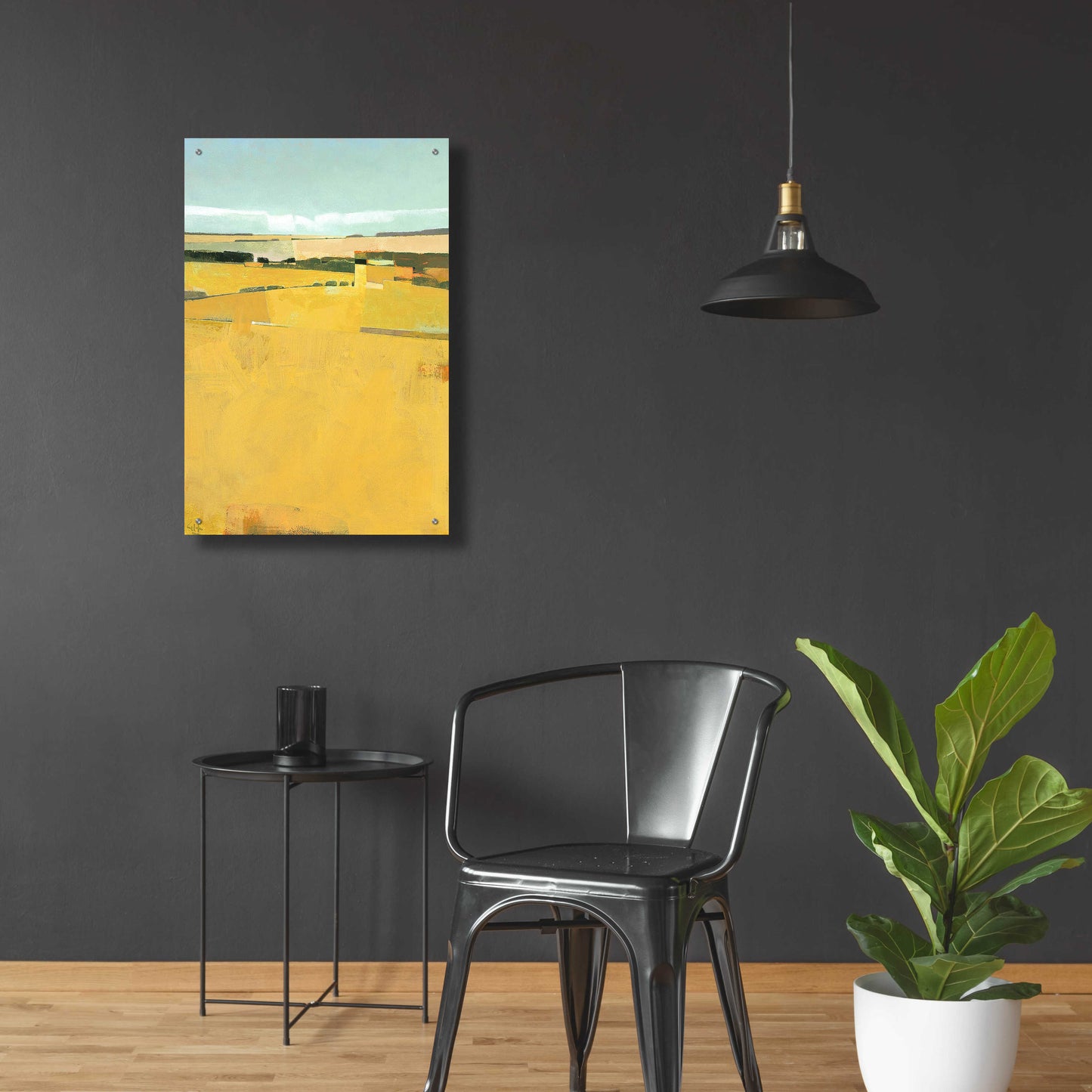 Epic Art 'Fence Lines and Fields' by Greg Hargreaves, Acrylic Glass Wall Art,24x36