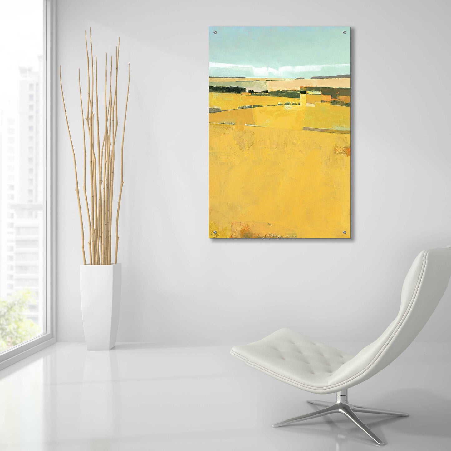 Epic Art 'Fence Lines and Fields' by Greg Hargreaves, Acrylic Glass Wall Art,24x36