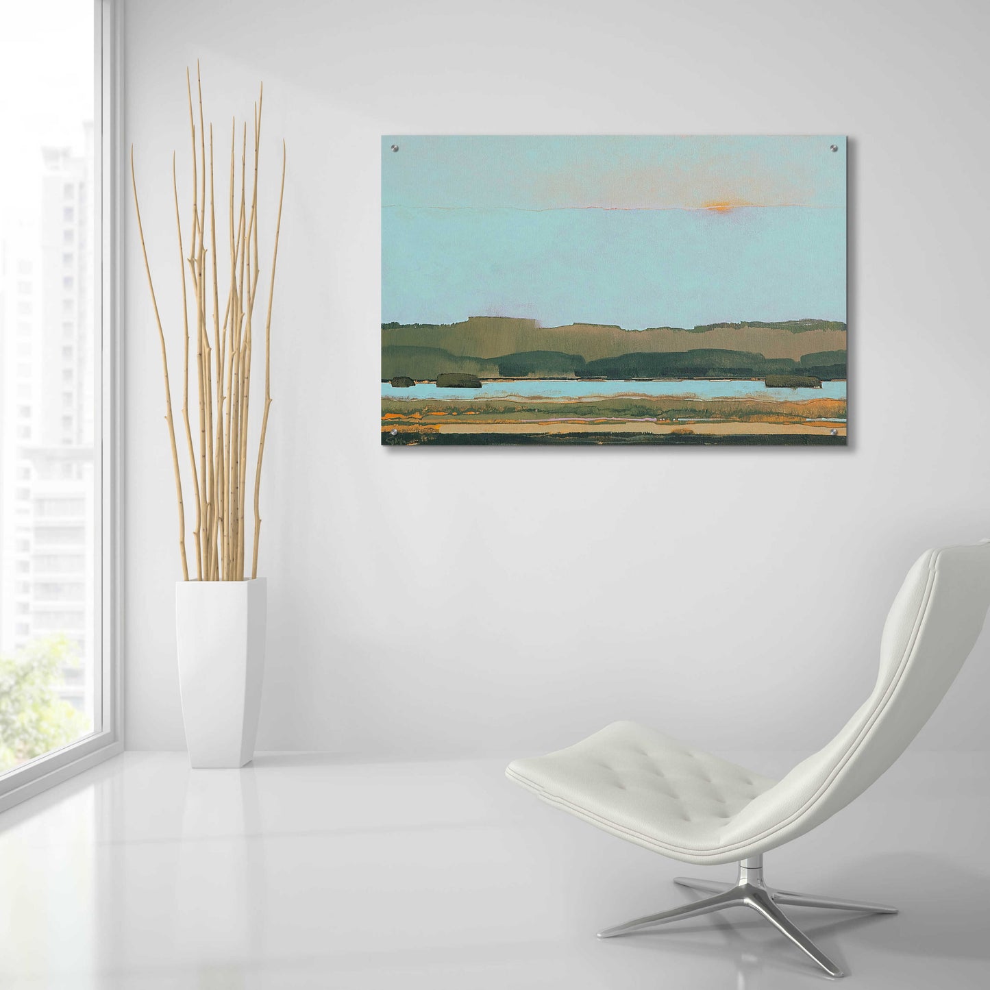 Epic Art 'West of the River' by Greg Hargreaves, Acrylic Glass Wall Art,36x24