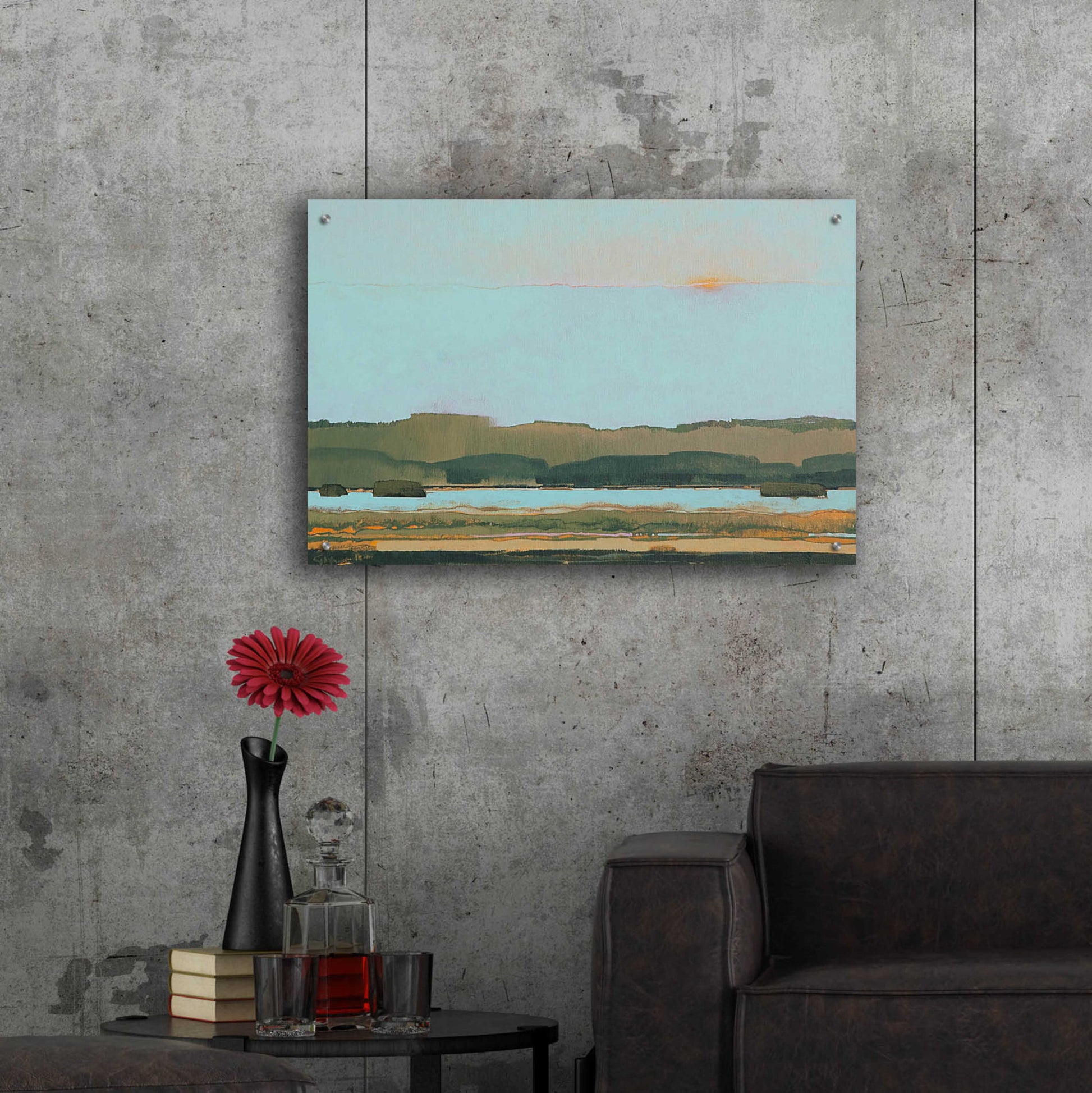 Epic Art 'West of the River' by Greg Hargreaves, Acrylic Glass Wall Art,36x24