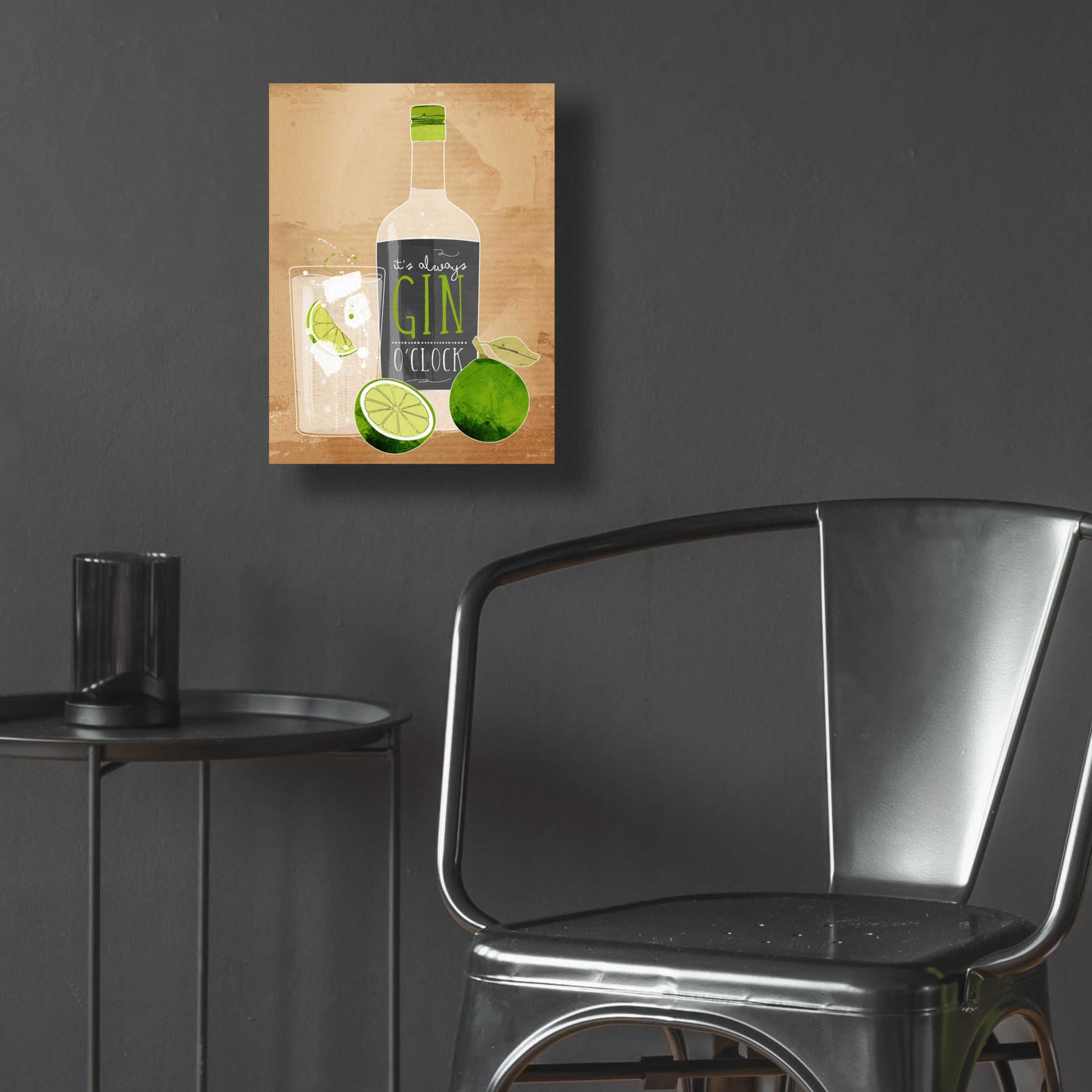 Epic Art 'Gin O’Clock' by Green Lili, Acrylic Glass Wall Art,12x16