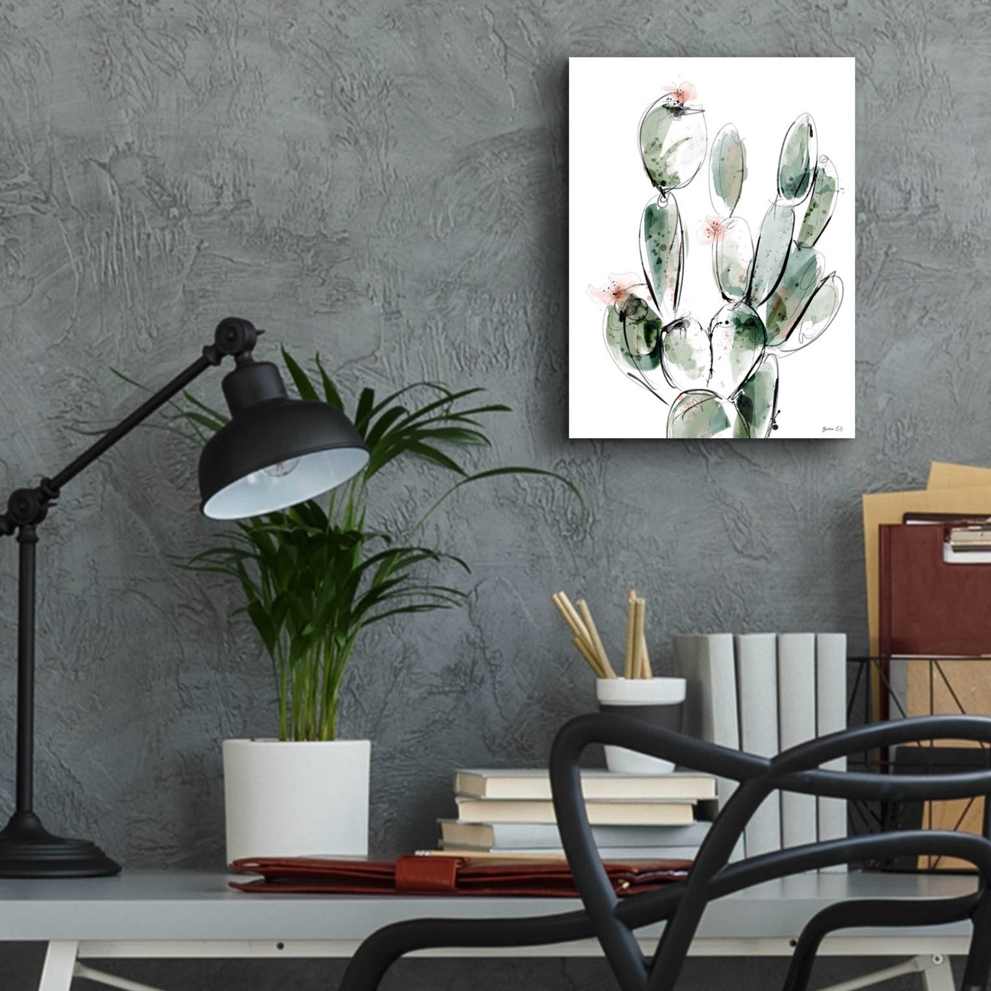 Epic Art 'Prickly Pear' by Green Lili, Acrylic Glass Wall Art,12x16