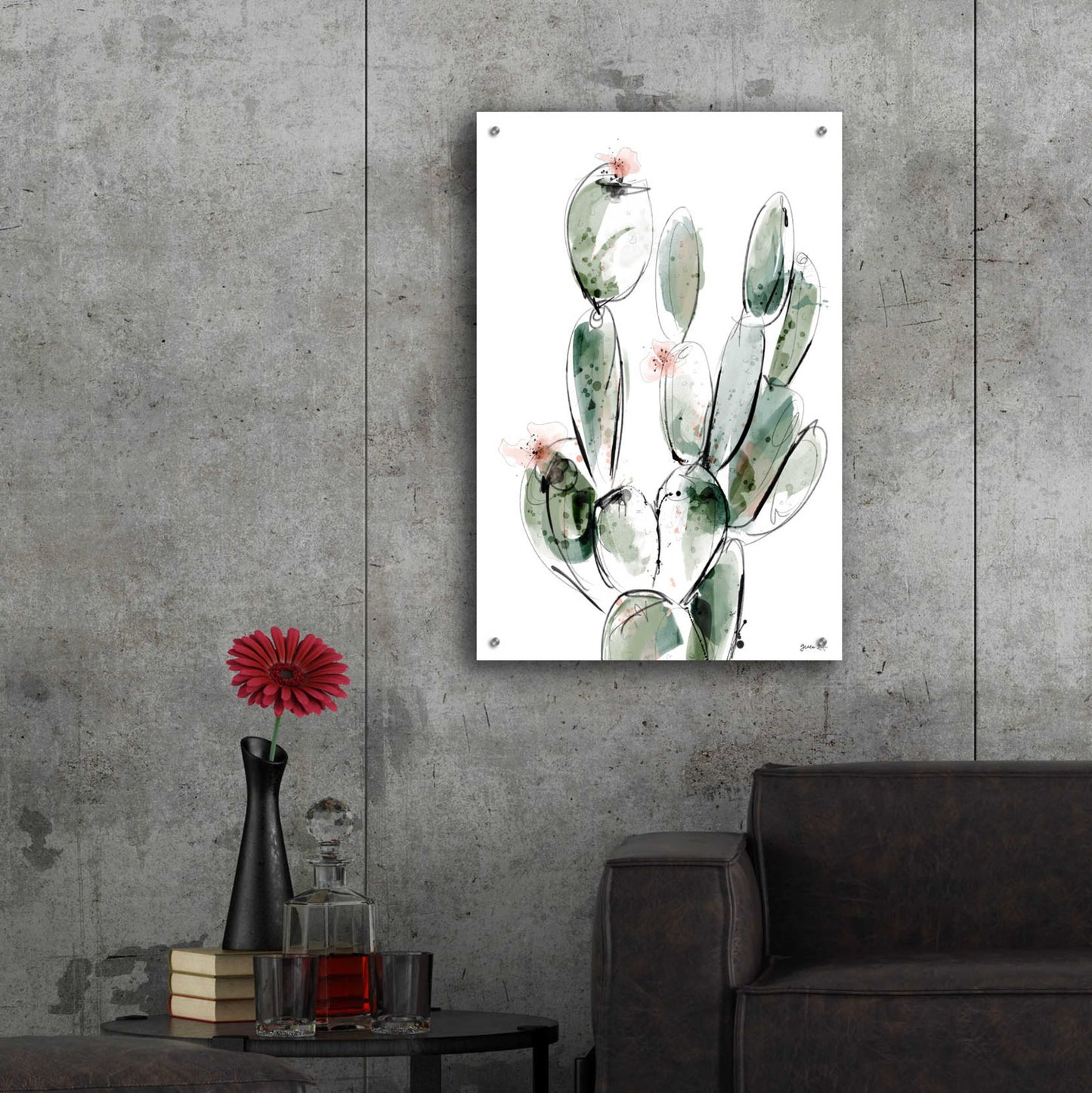 Epic Art 'Prickly Pear' by Green Lili, Acrylic Glass Wall Art,24x36