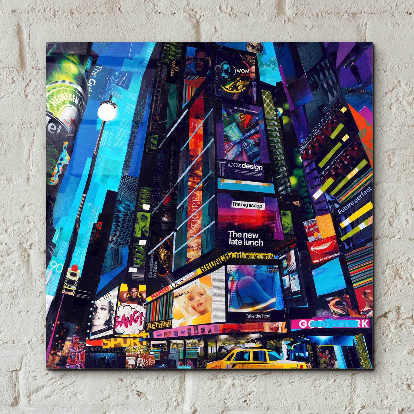 Epic Art 'City Night' by Grey, Acrylic Glass Wall Art,12x12