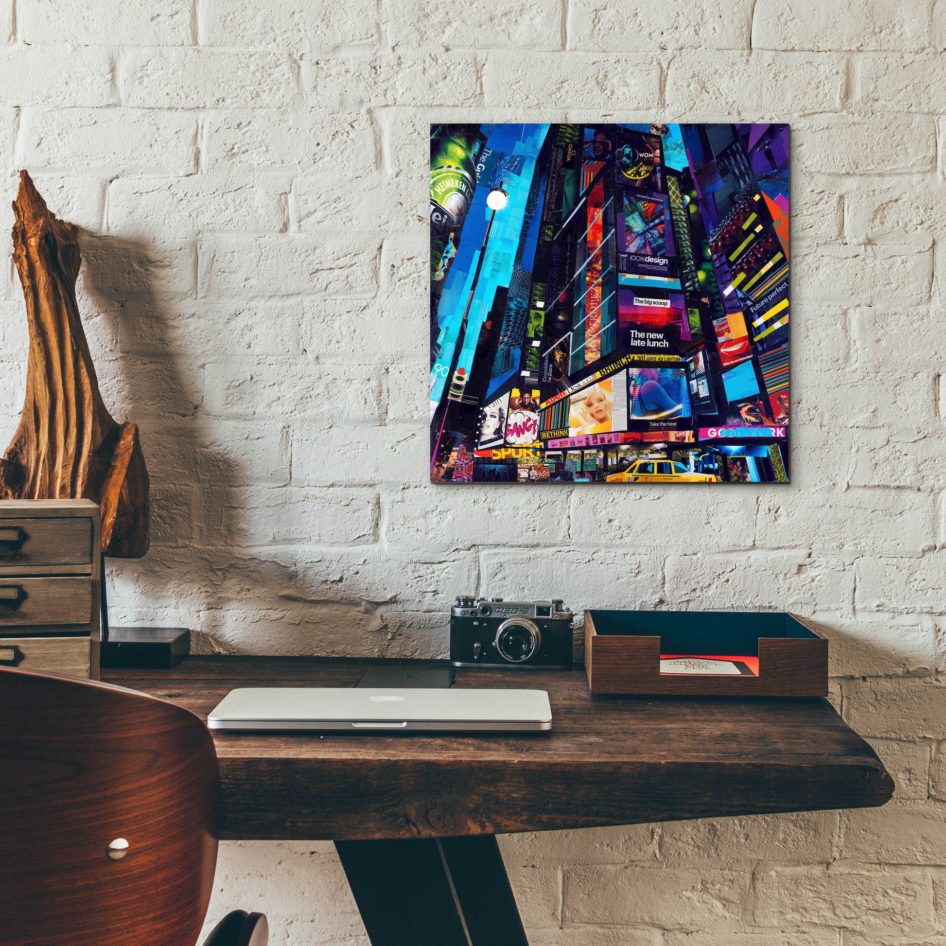 Epic Art 'City Night' by Grey, Acrylic Glass Wall Art,12x12