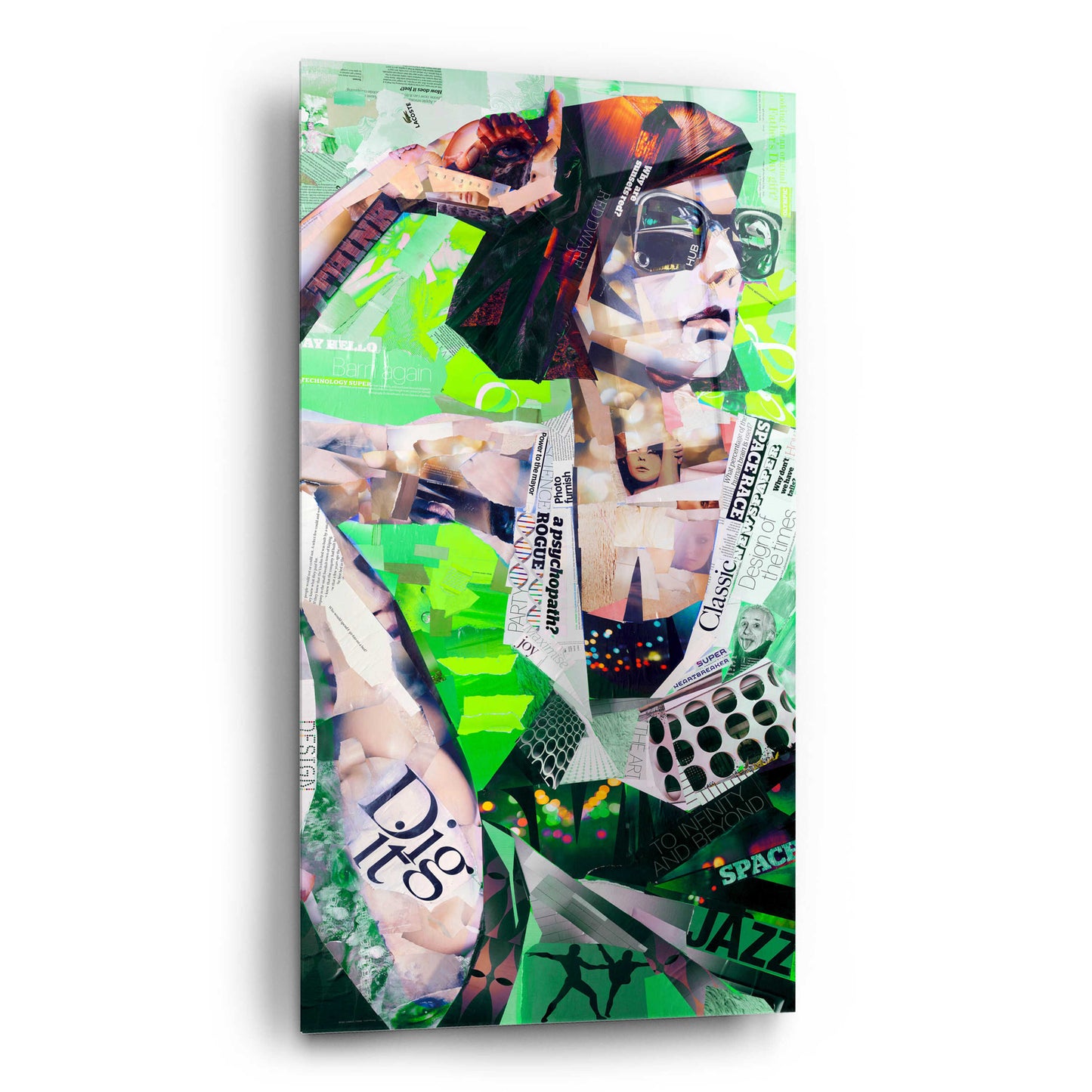 Epic Art 'Cool' by Grey, Acrylic Glass Wall Art,12x24