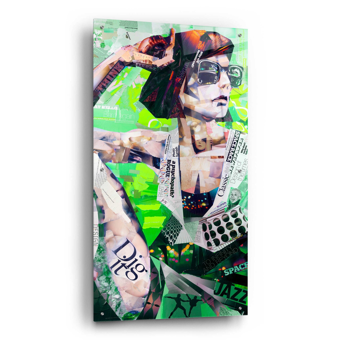 Epic Art 'Cool' by Grey, Acrylic Glass Wall Art,24x48