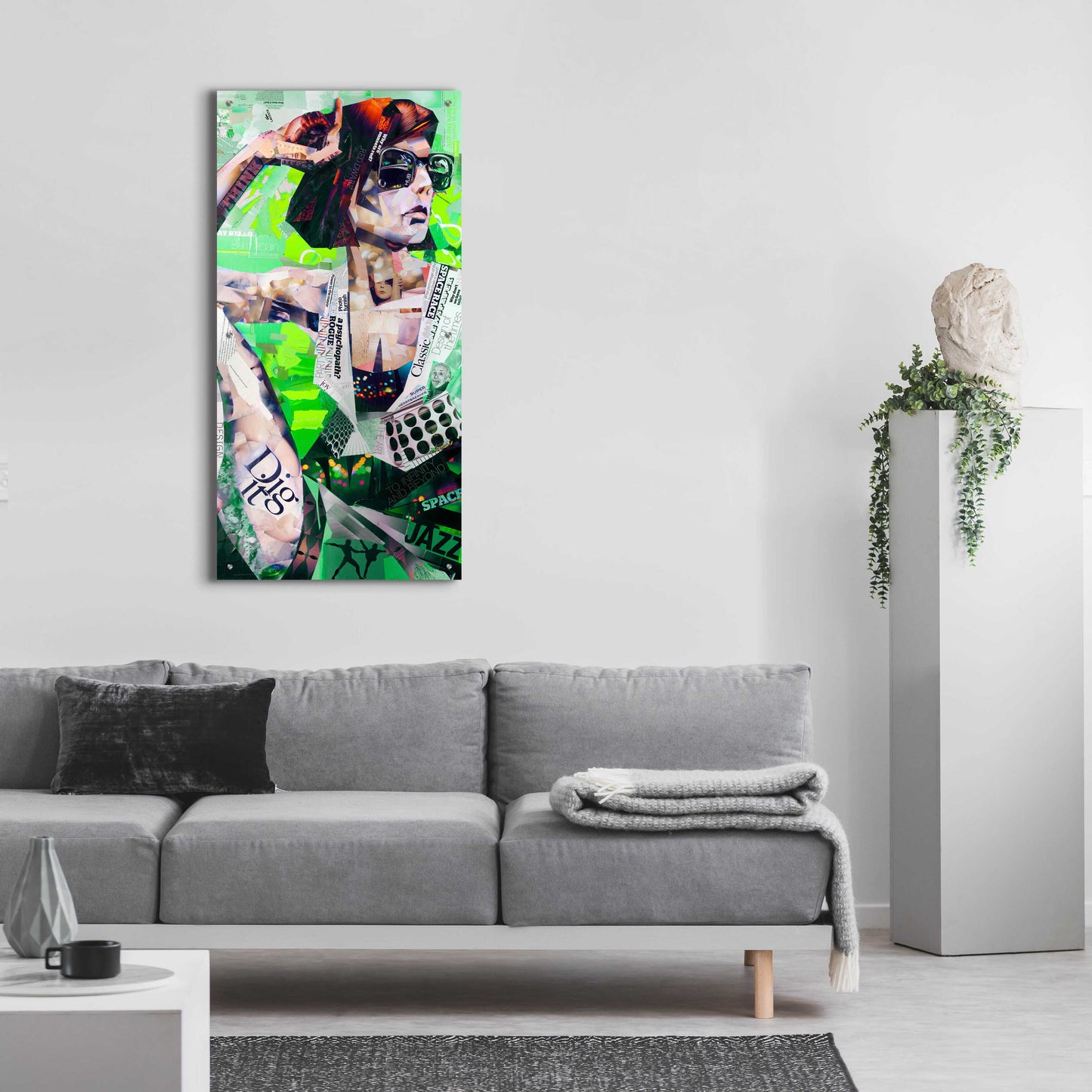 Epic Art 'Cool' by Grey, Acrylic Glass Wall Art,24x48