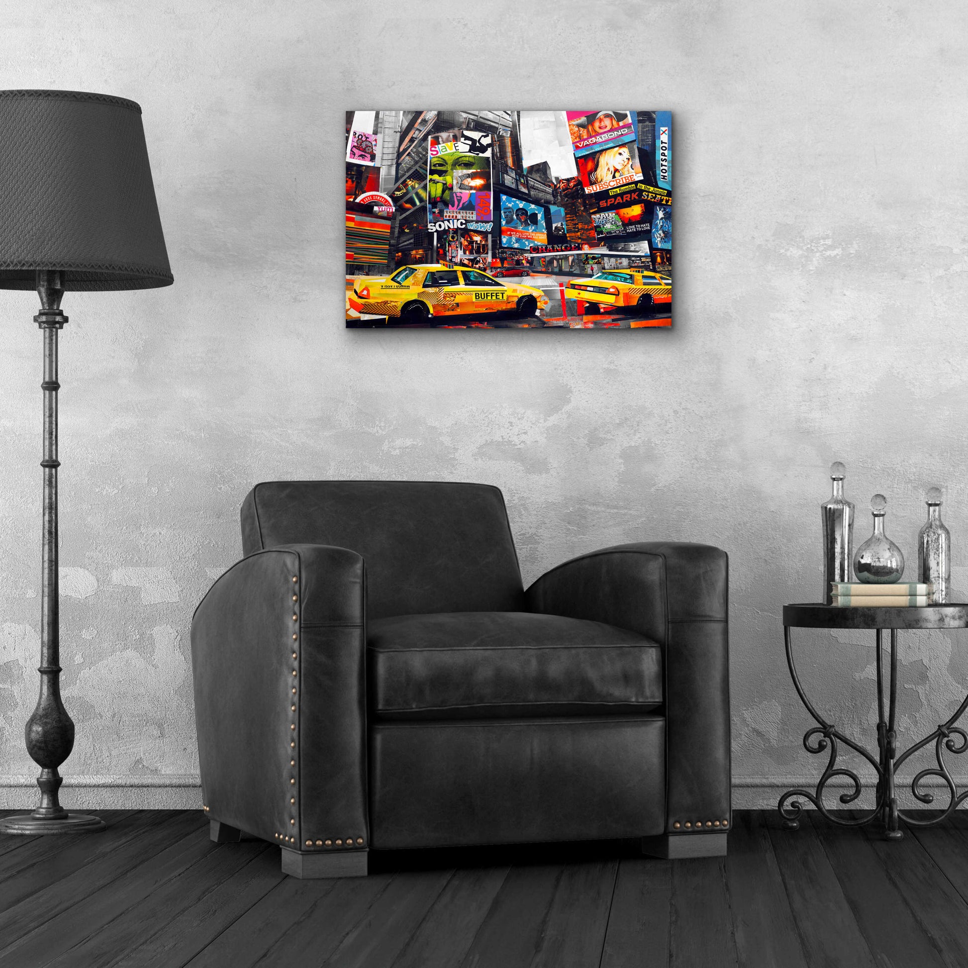 Epic Art 'Downtown' by Grey, Acrylic Glass Wall Art,24x16