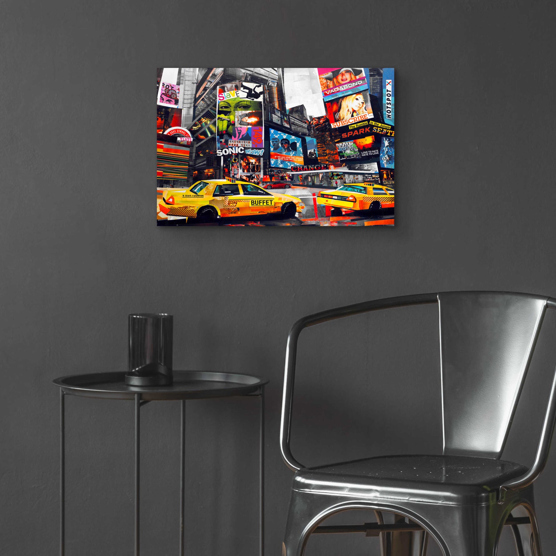 Epic Art 'Downtown' by Grey, Acrylic Glass Wall Art,24x16