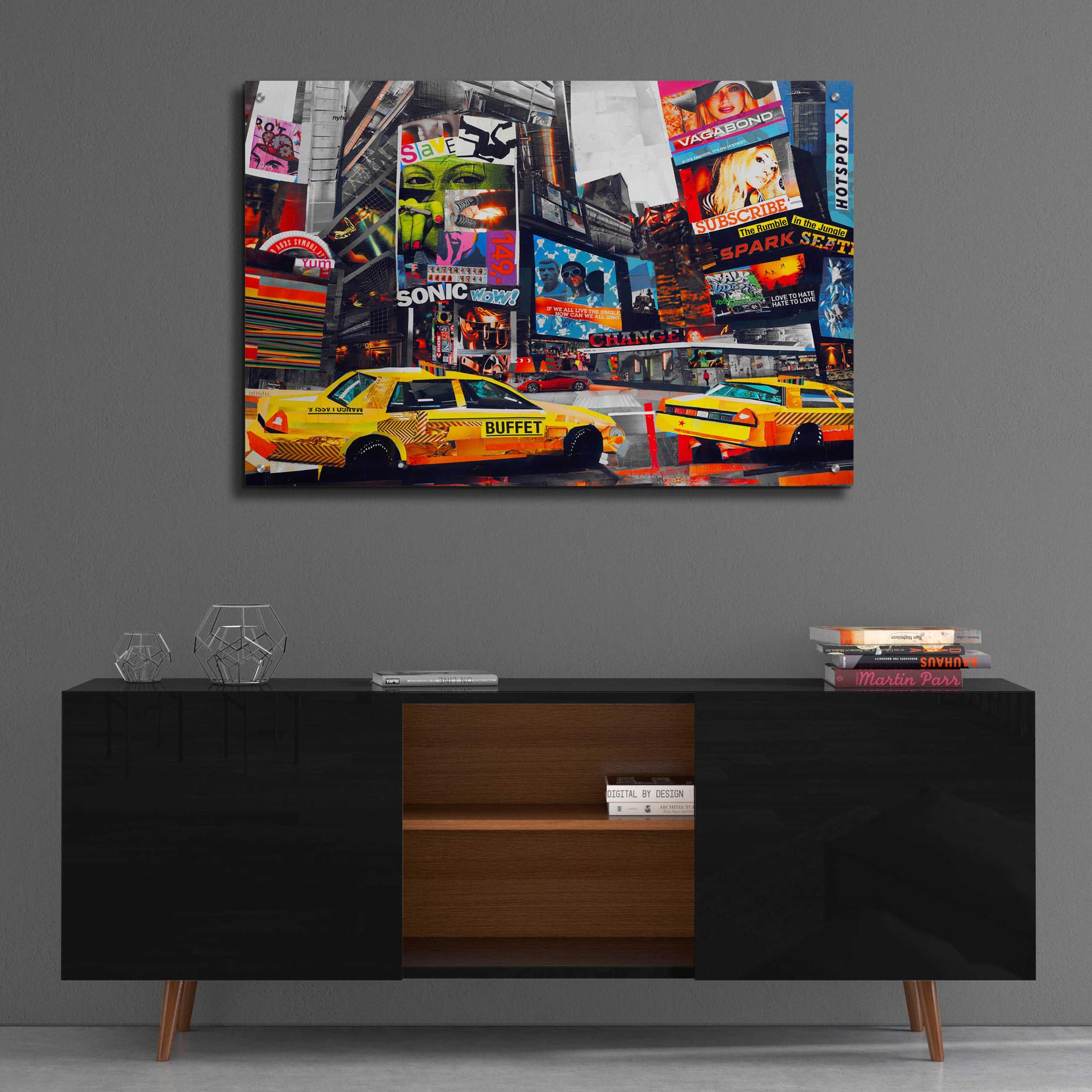 Epic Art 'Downtown' by Grey, Acrylic Glass Wall Art,36x24