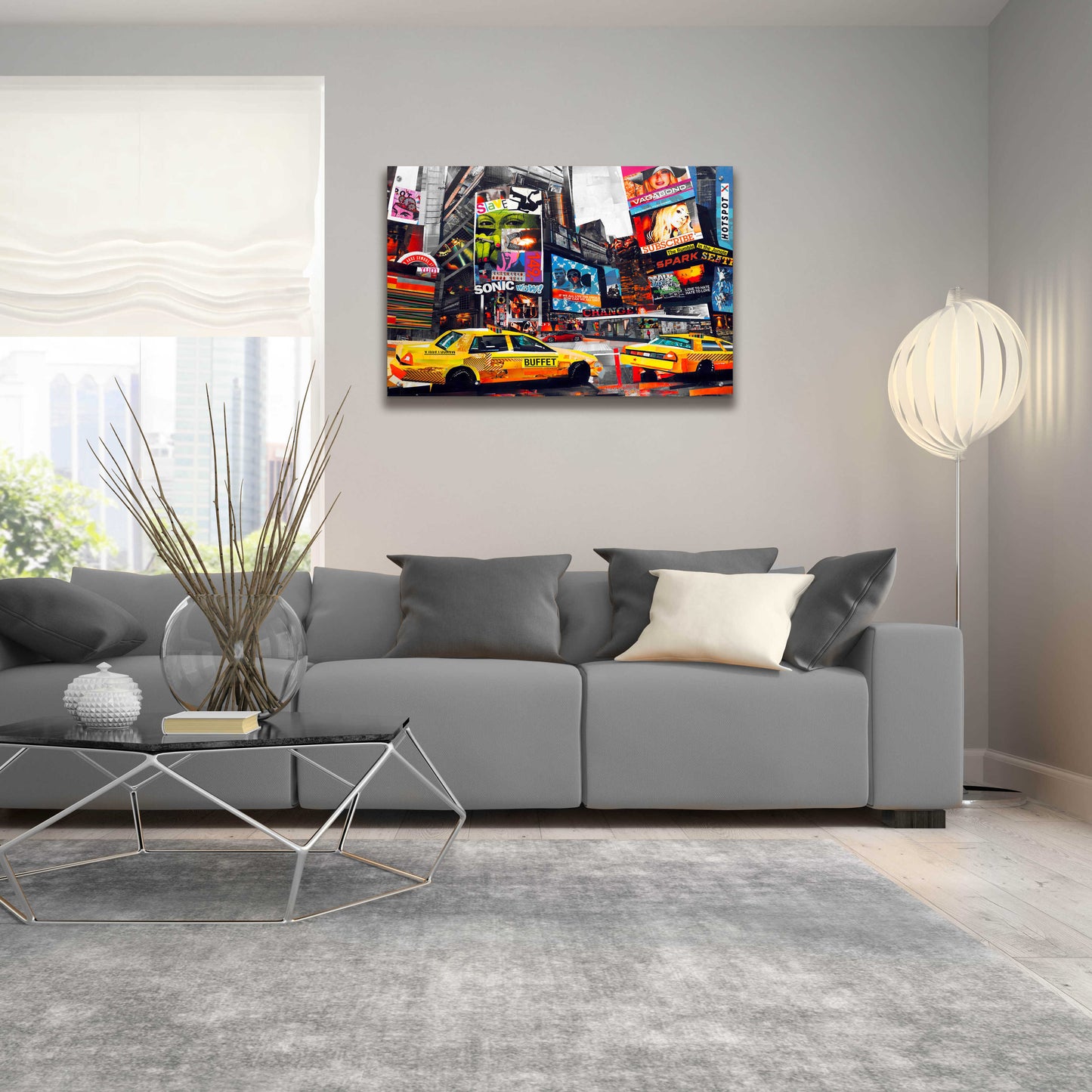 Epic Art 'Downtown' by Grey, Acrylic Glass Wall Art,36x24