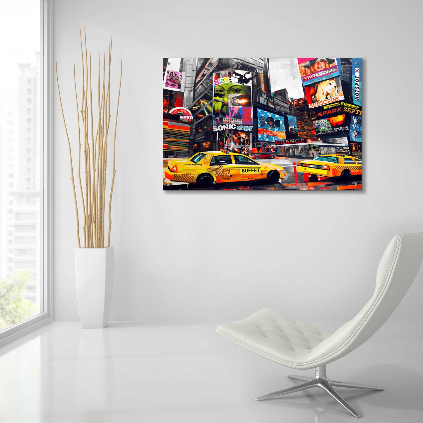 Epic Art 'Downtown' by Grey, Acrylic Glass Wall Art,36x24