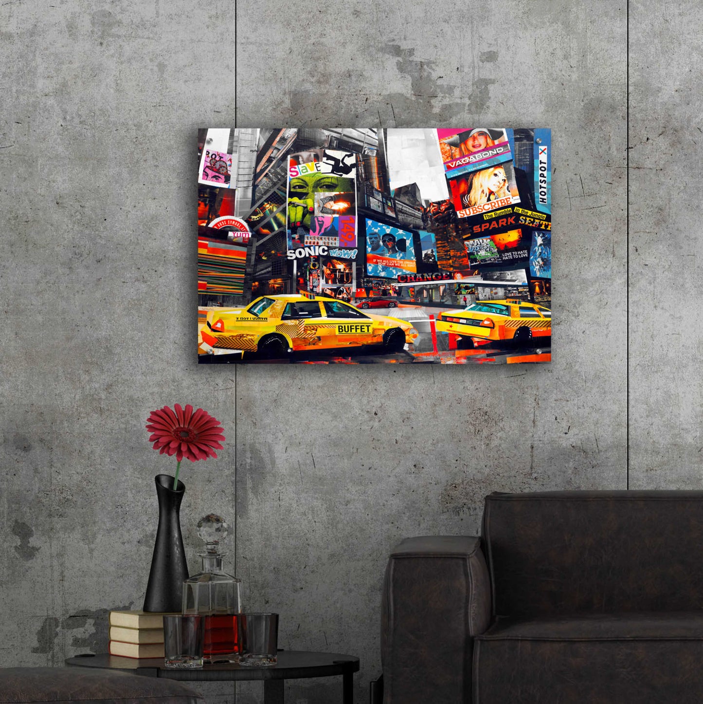 Epic Art 'Downtown' by Grey, Acrylic Glass Wall Art,36x24