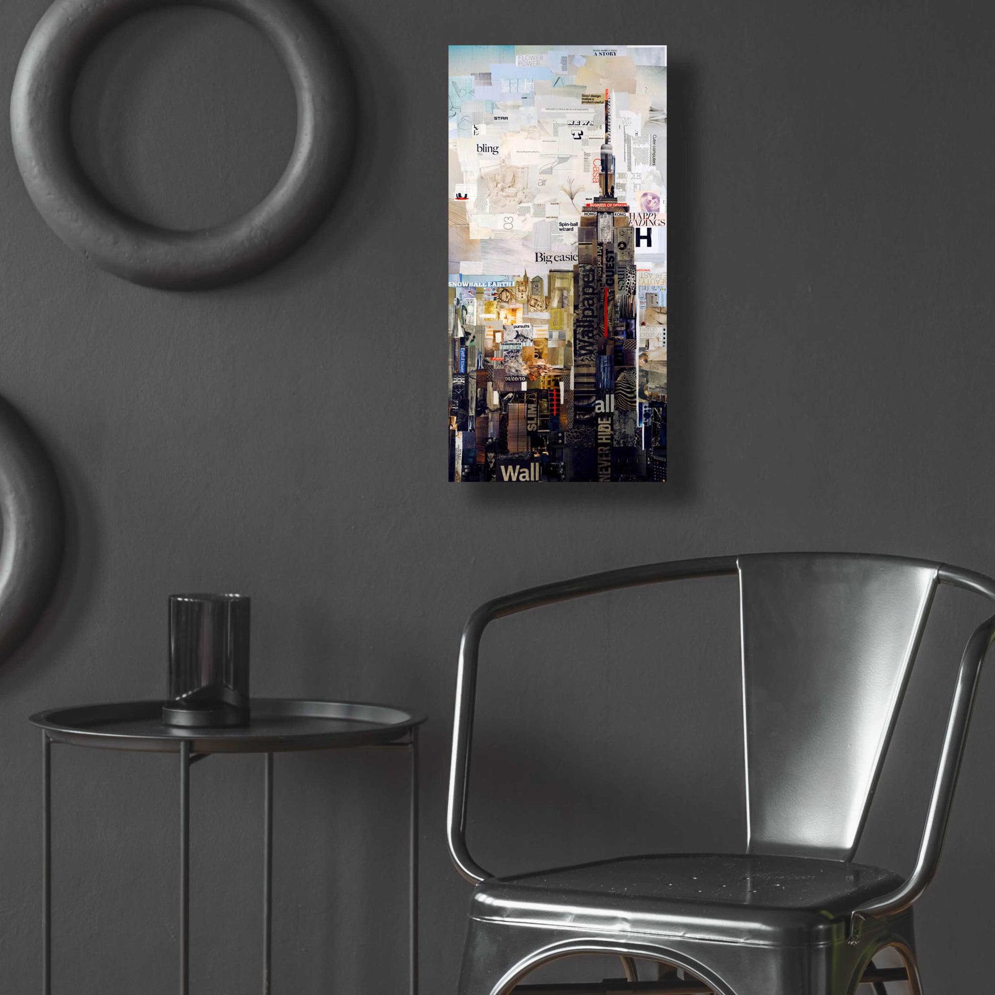 Epic Art 'Empire State' by Grey, Acrylic Glass Wall Art,12x24