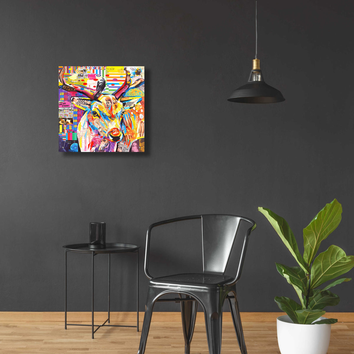 Epic Art 'Funky Deer' by Grey, Acrylic Glass Wall Art,24x24