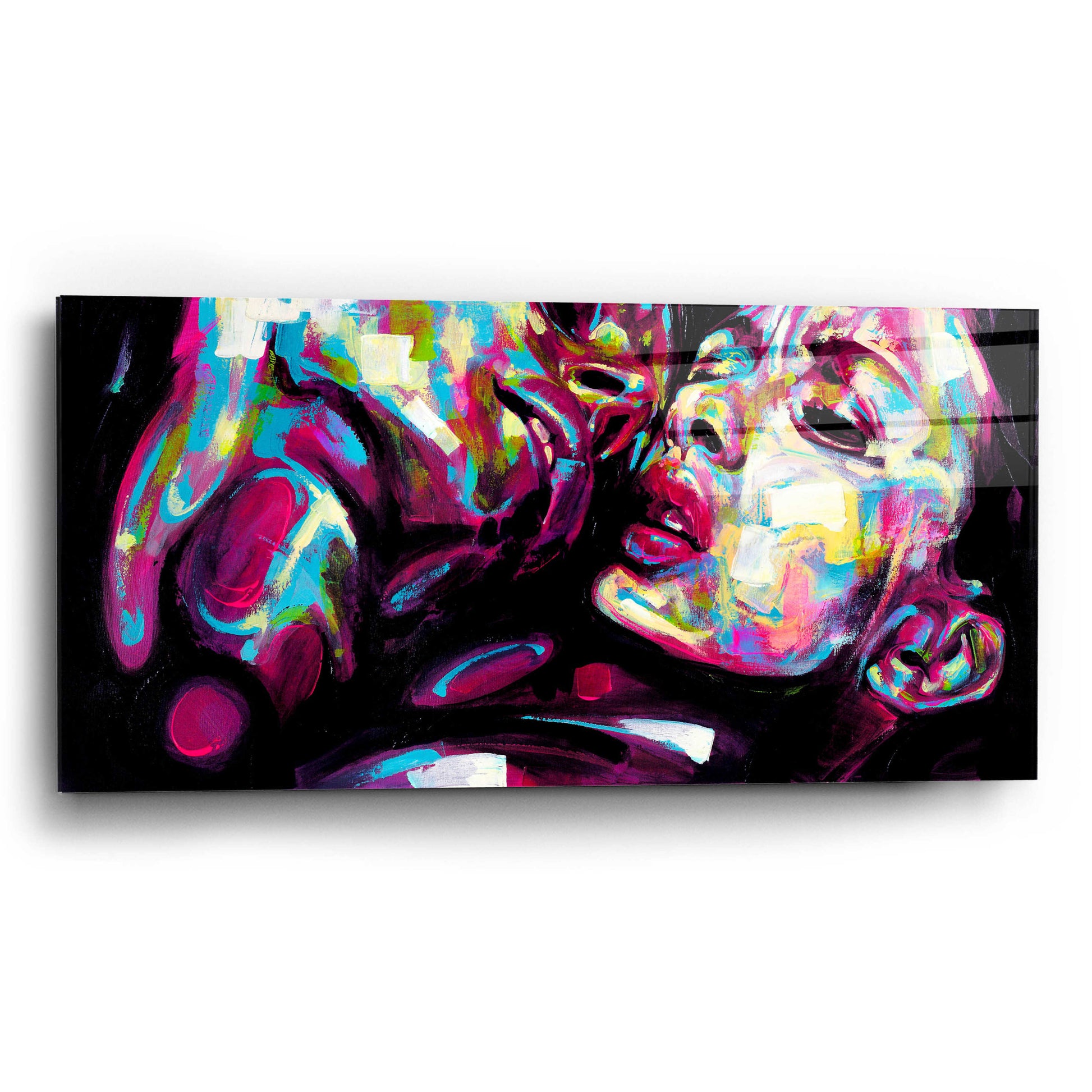 Epic Art 'Passion' by Grey, Acrylic Glass Wall Art,24x12