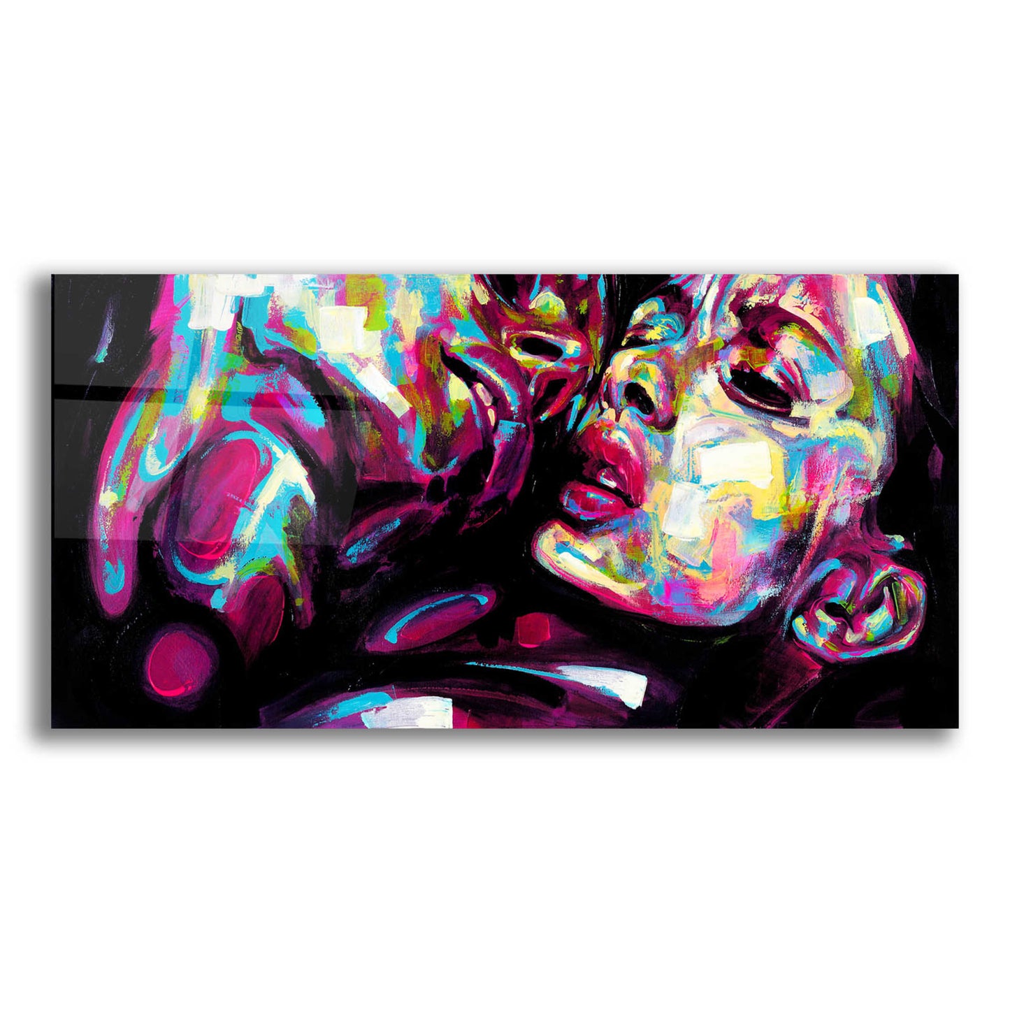 Epic Art 'Passion' by Grey, Acrylic Glass Wall Art,24x12