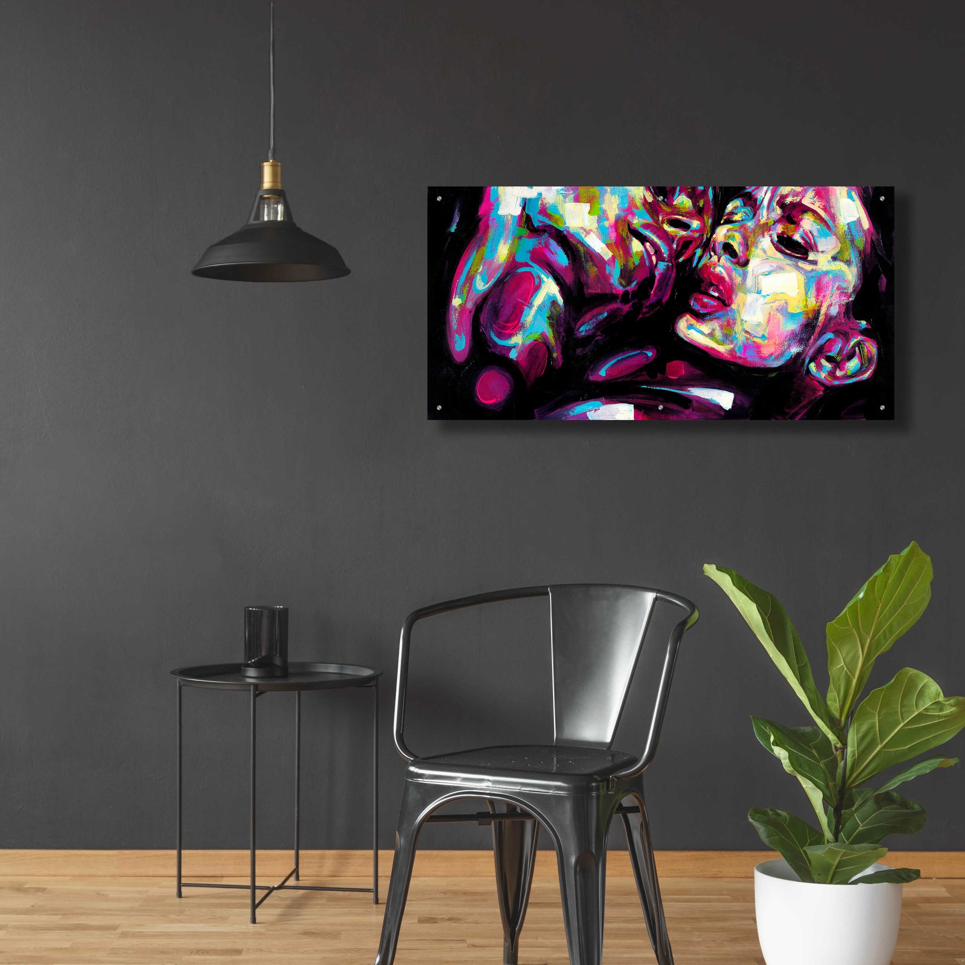 Epic Art 'Passion' by Grey, Acrylic Glass Wall Art,48x24