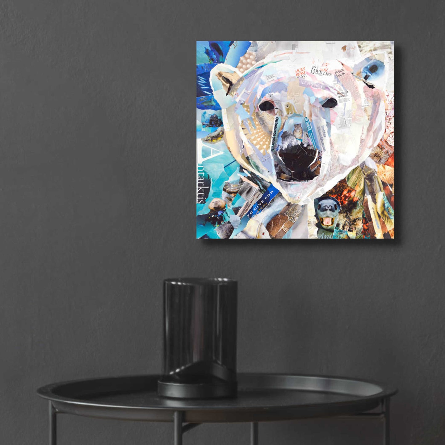 Epic Art 'Polar Bear' by Grey, Acrylic Glass Wall Art,12x12