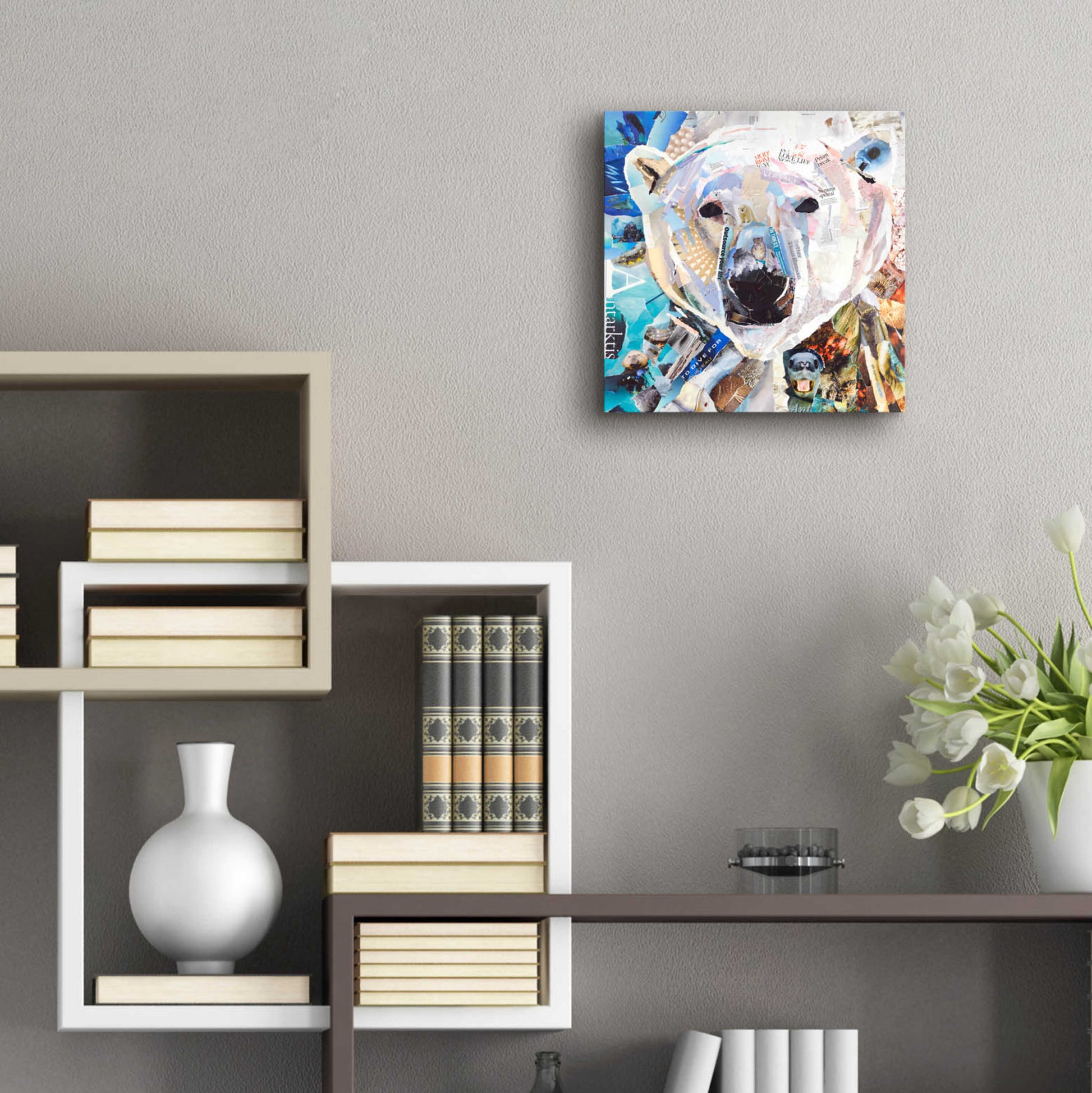 Epic Art 'Polar Bear' by Grey, Acrylic Glass Wall Art,12x12