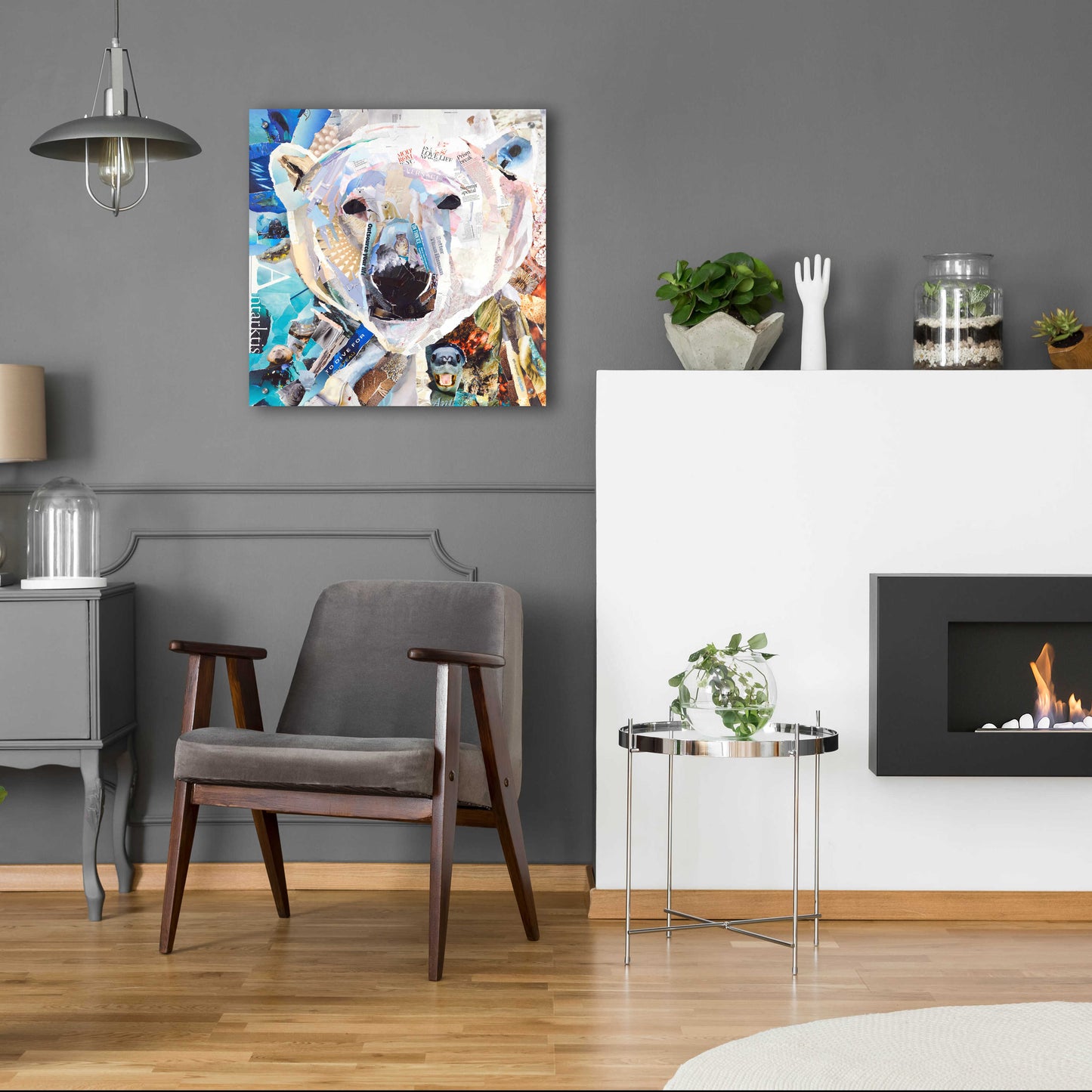 Epic Art 'Polar Bear' by Grey, Acrylic Glass Wall Art,24x24