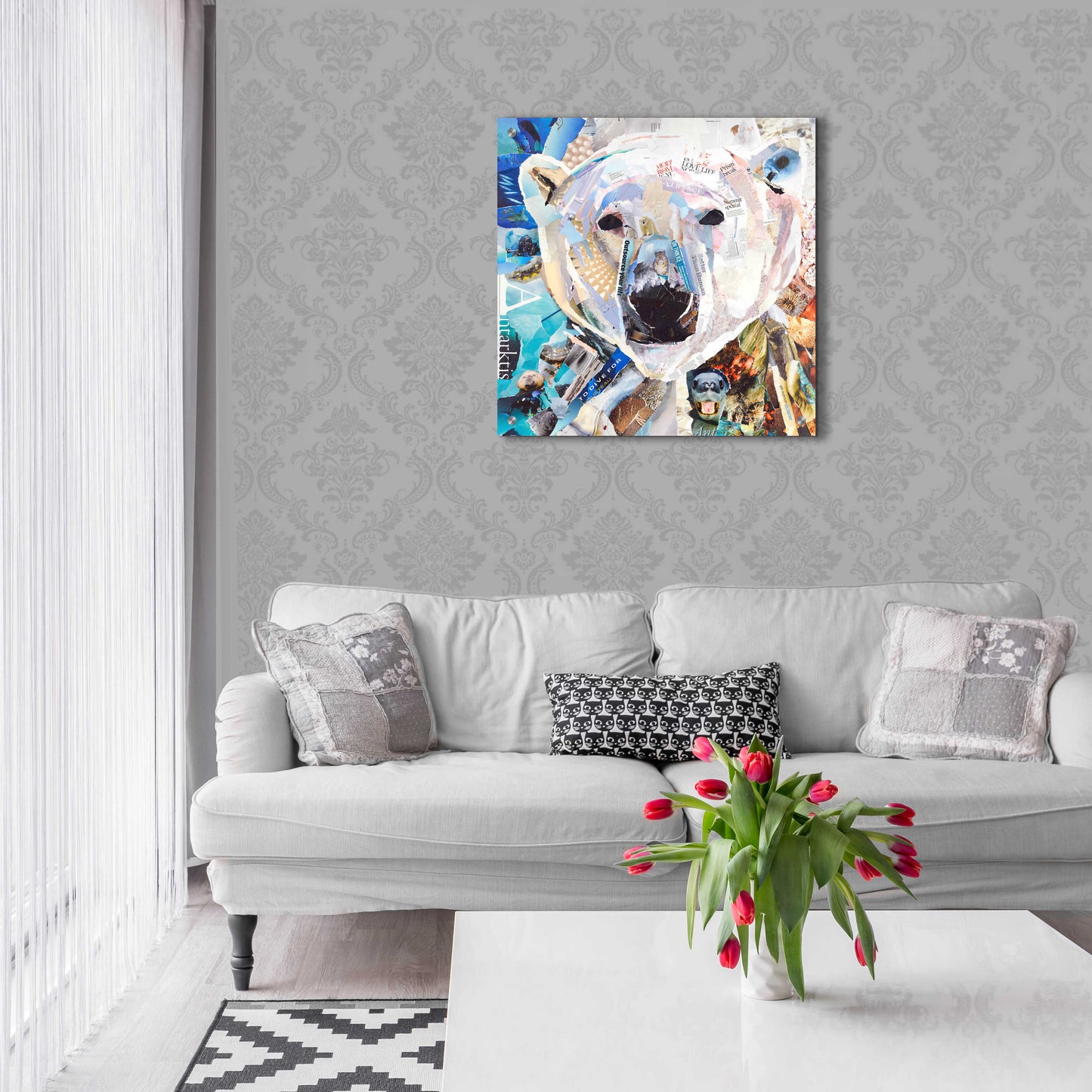 Epic Art 'Polar Bear' by Grey, Acrylic Glass Wall Art,24x24