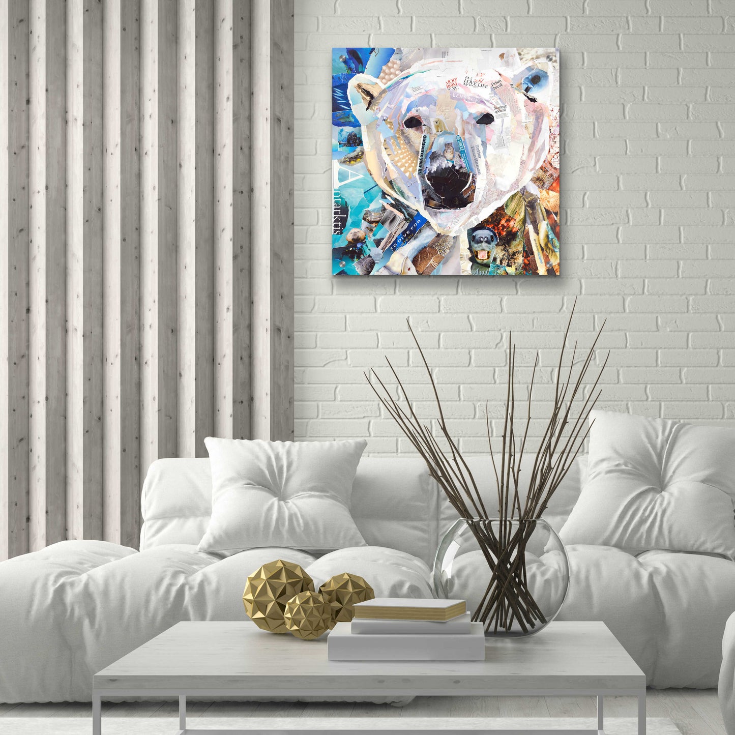 Epic Art 'Polar Bear' by Grey, Acrylic Glass Wall Art,24x24