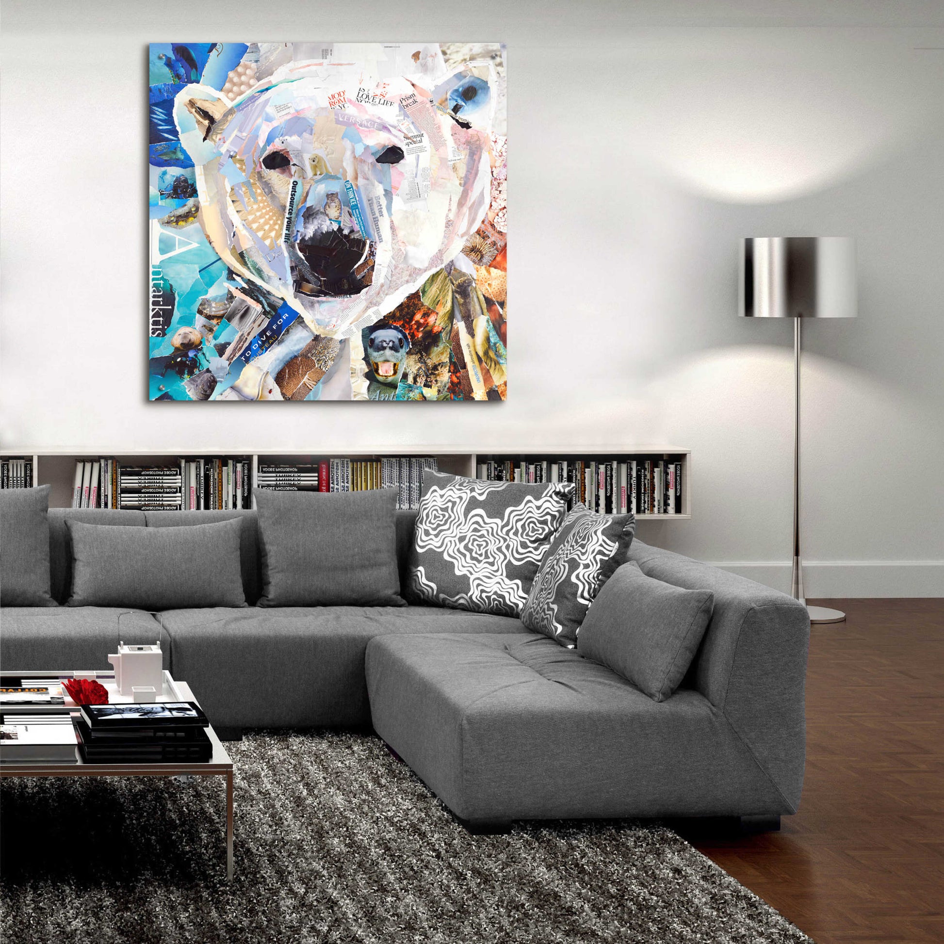 Epic Art 'Polar Bear' by Grey, Acrylic Glass Wall Art,36x36