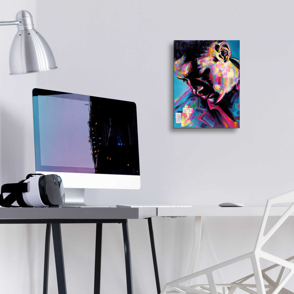 Epic Art 'Poser' by Grey, Acrylic Glass Wall Art,12x16