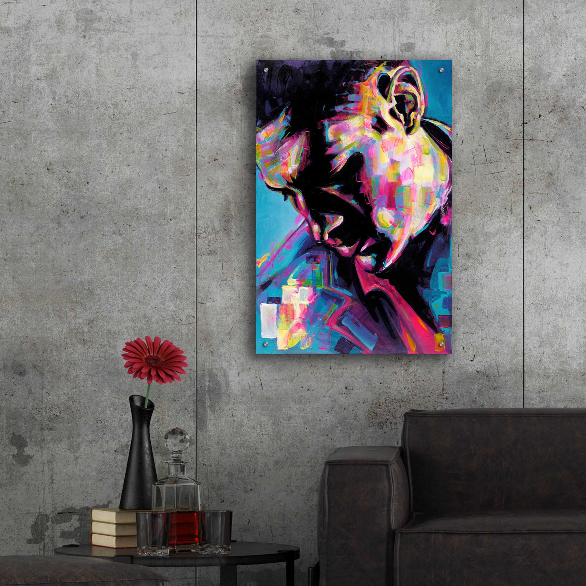 Epic Art 'Poser' by Grey, Acrylic Glass Wall Art,24x36