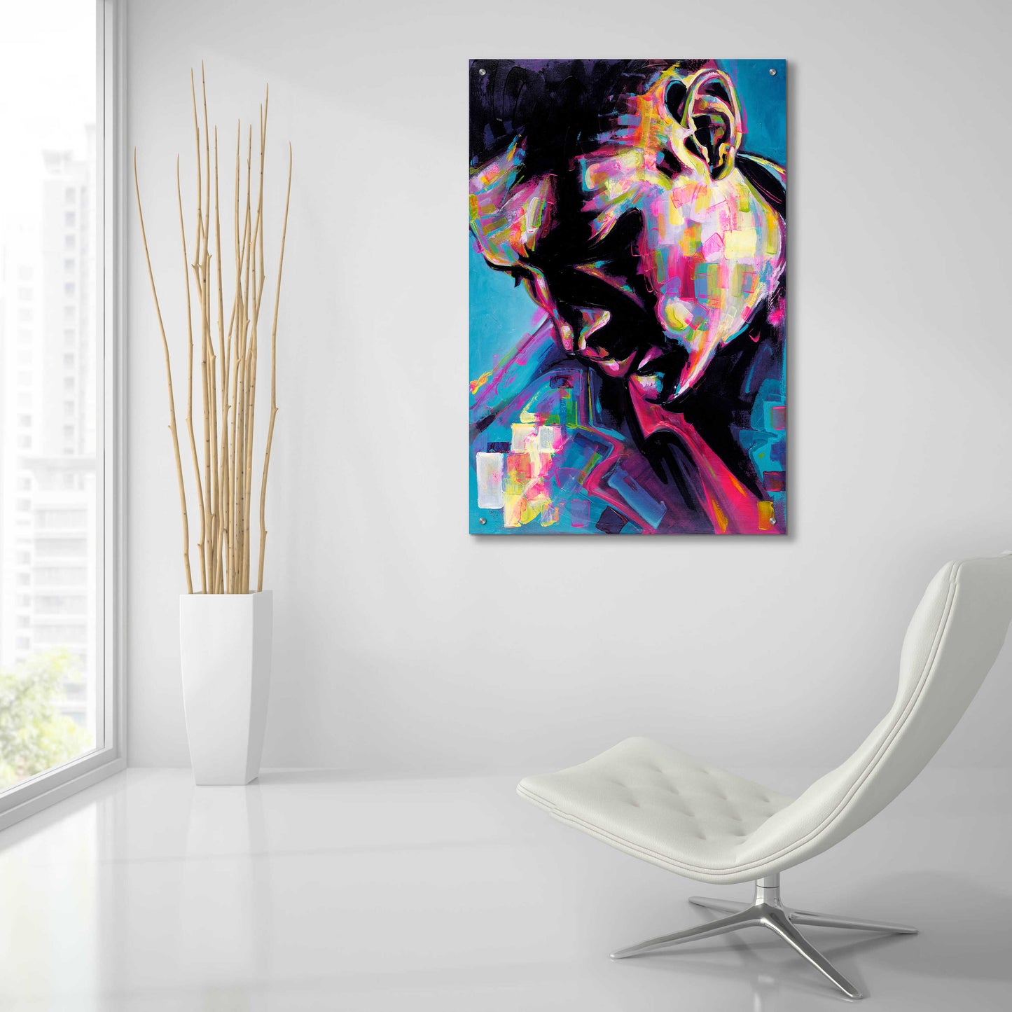 Epic Art 'Poser' by Grey, Acrylic Glass Wall Art,24x36