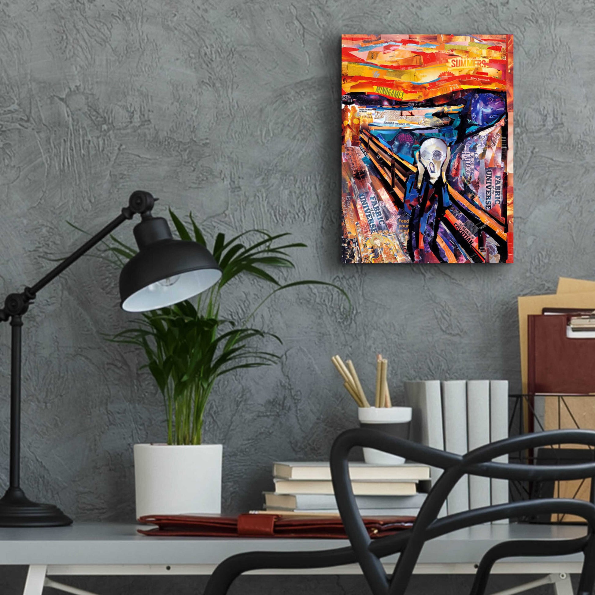 Epic Art 'The Scream' by Grey, Acrylic Glass Wall Art,12x16