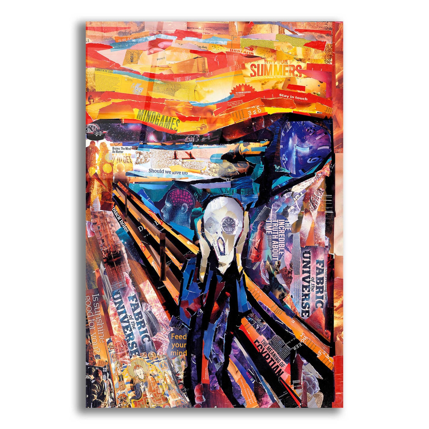 Epic Art 'The Scream' by Grey, Acrylic Glass Wall Art,12x16