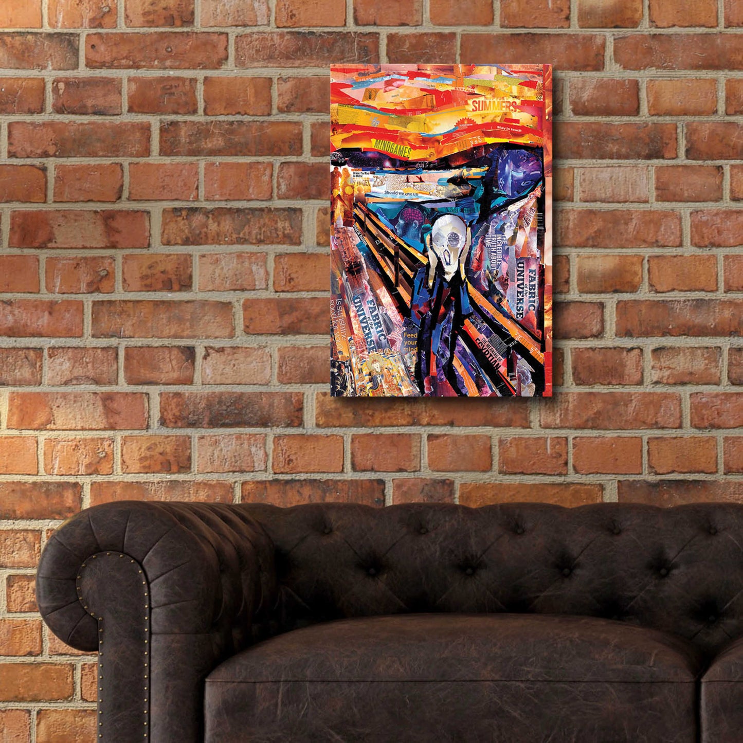 Epic Art 'The Scream' by Grey, Acrylic Glass Wall Art,16x24