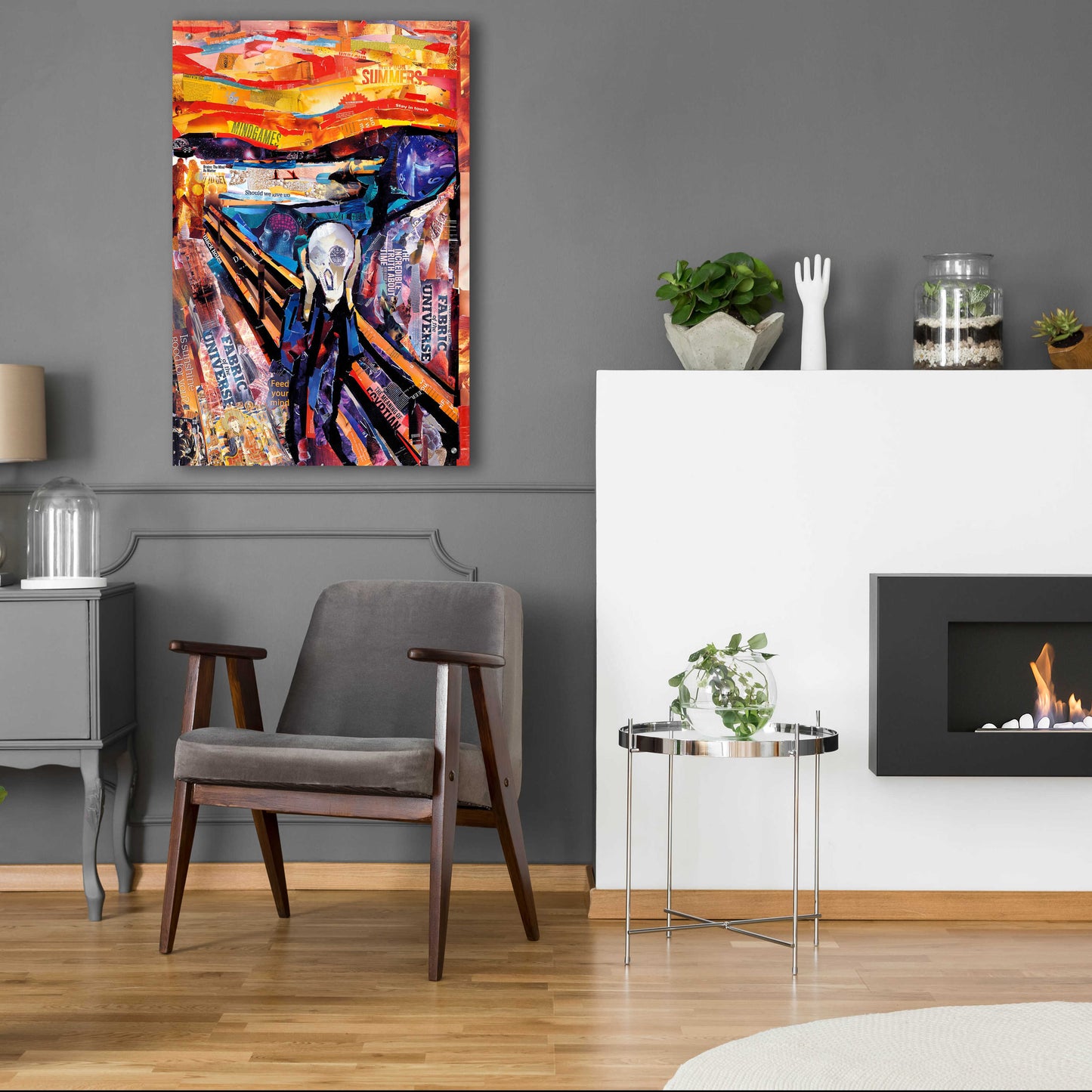 Epic Art 'The Scream' by Grey, Acrylic Glass Wall Art,24x36